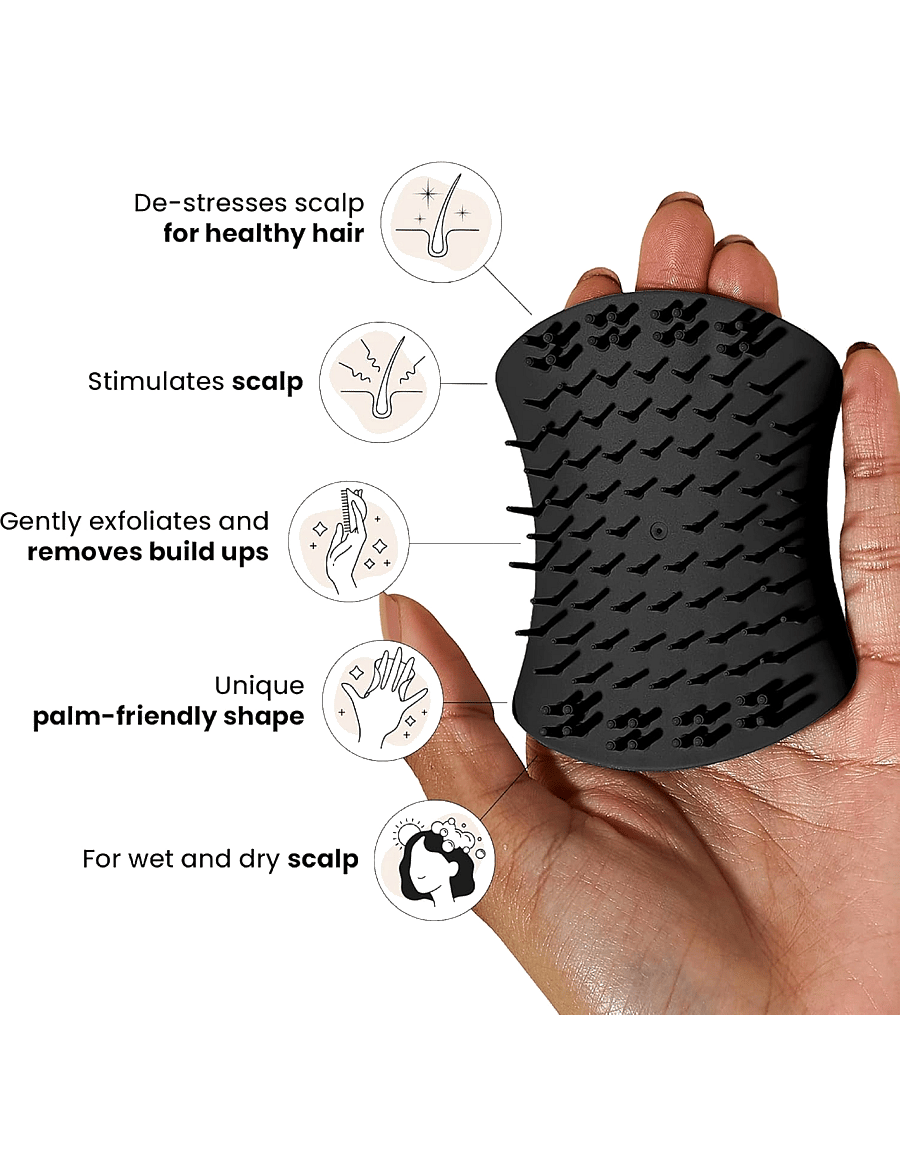 Tangle Teezer - Tangle Teezer Scalp Exfoliator & Massager Onyx Black - peanahahooldused - no colour - 3