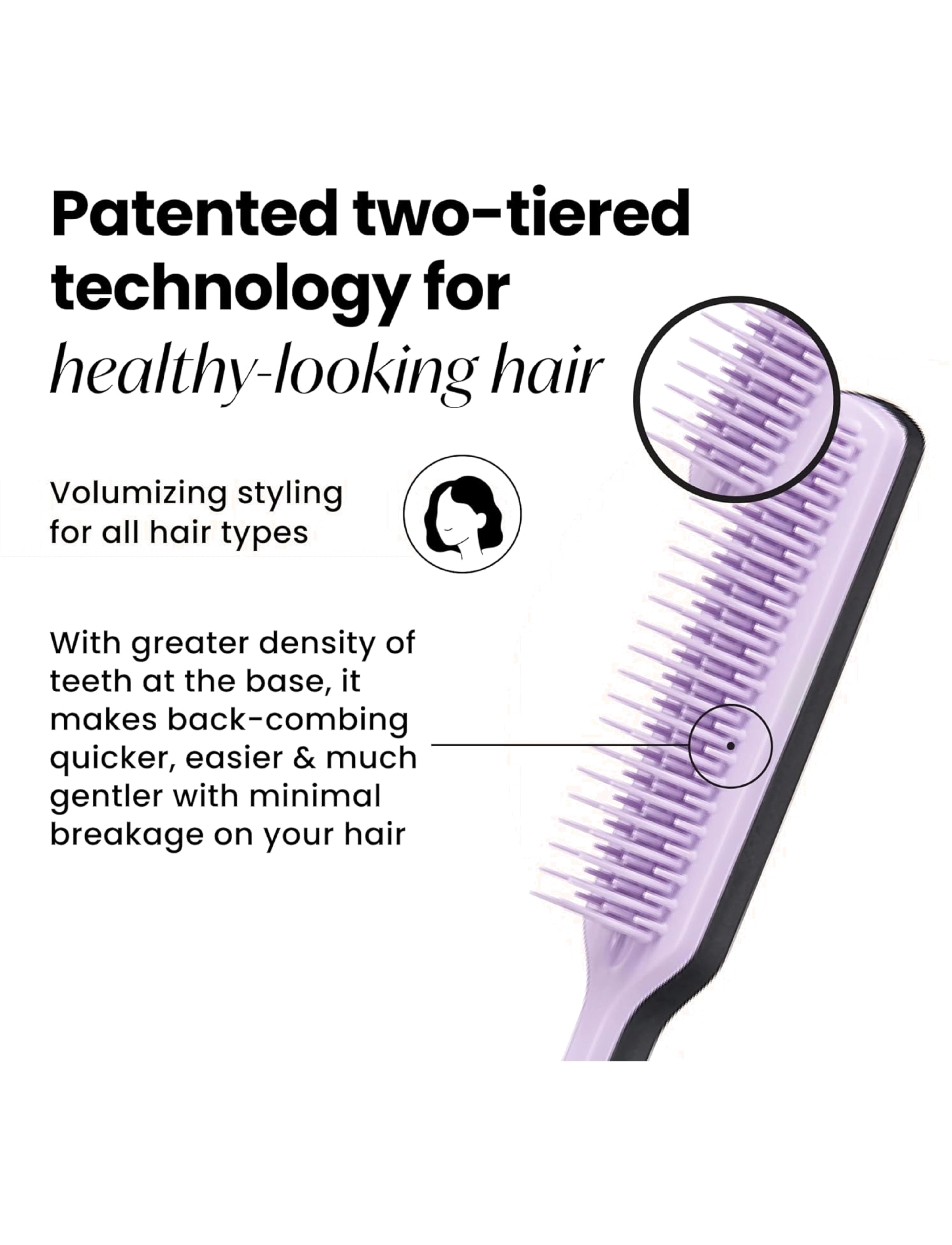 Tangle Teezer The Ultimate Volumizer Lilac Cloud stylingborste dam – bild 4