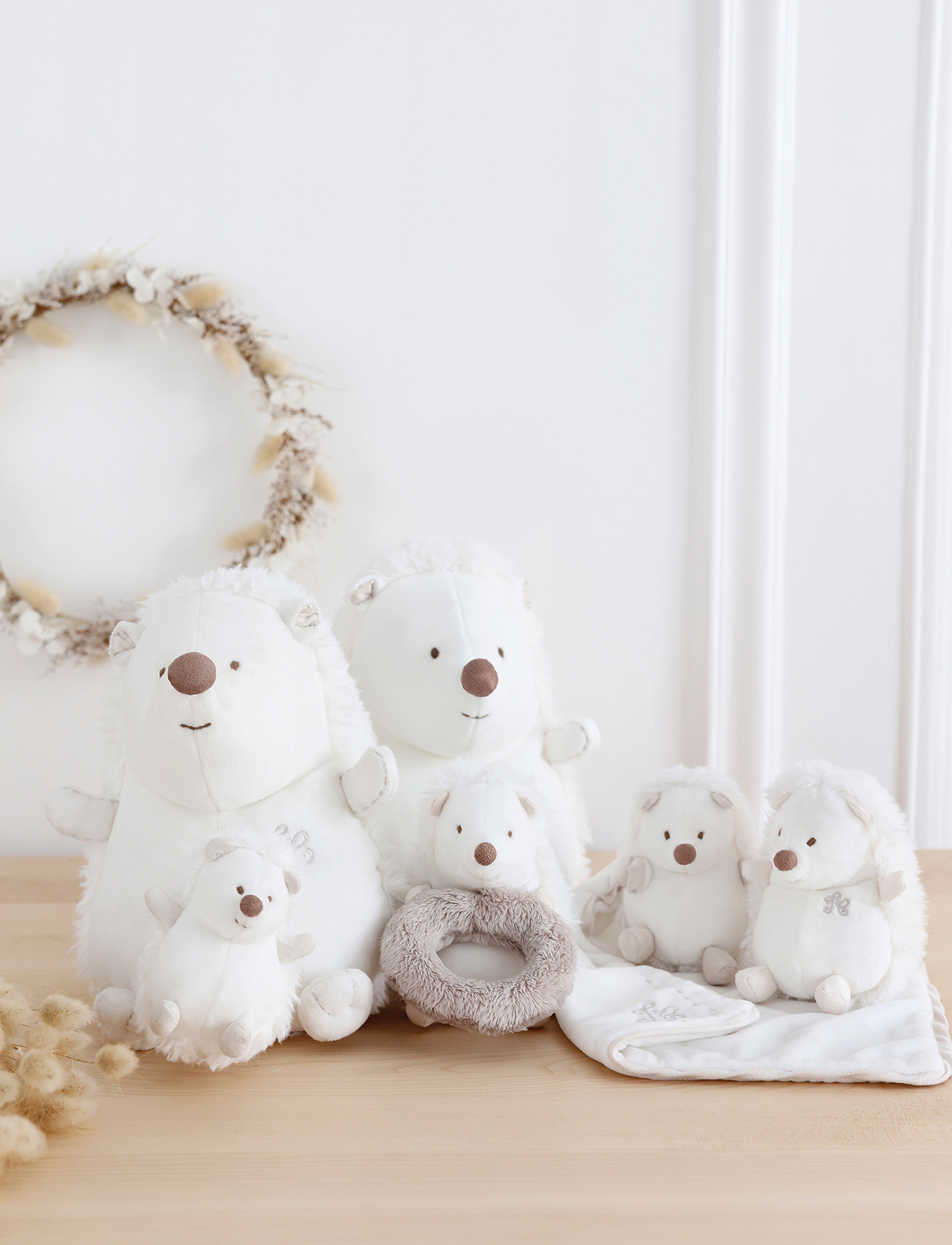 Tartine et Chocolat - Léon, the Hedgehog 12 cm Soft-toy - ecru - 2