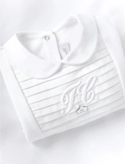 Tartine et Chocolat - Monogramme Sleepsuit - ar garām piedurknēm - white - 2