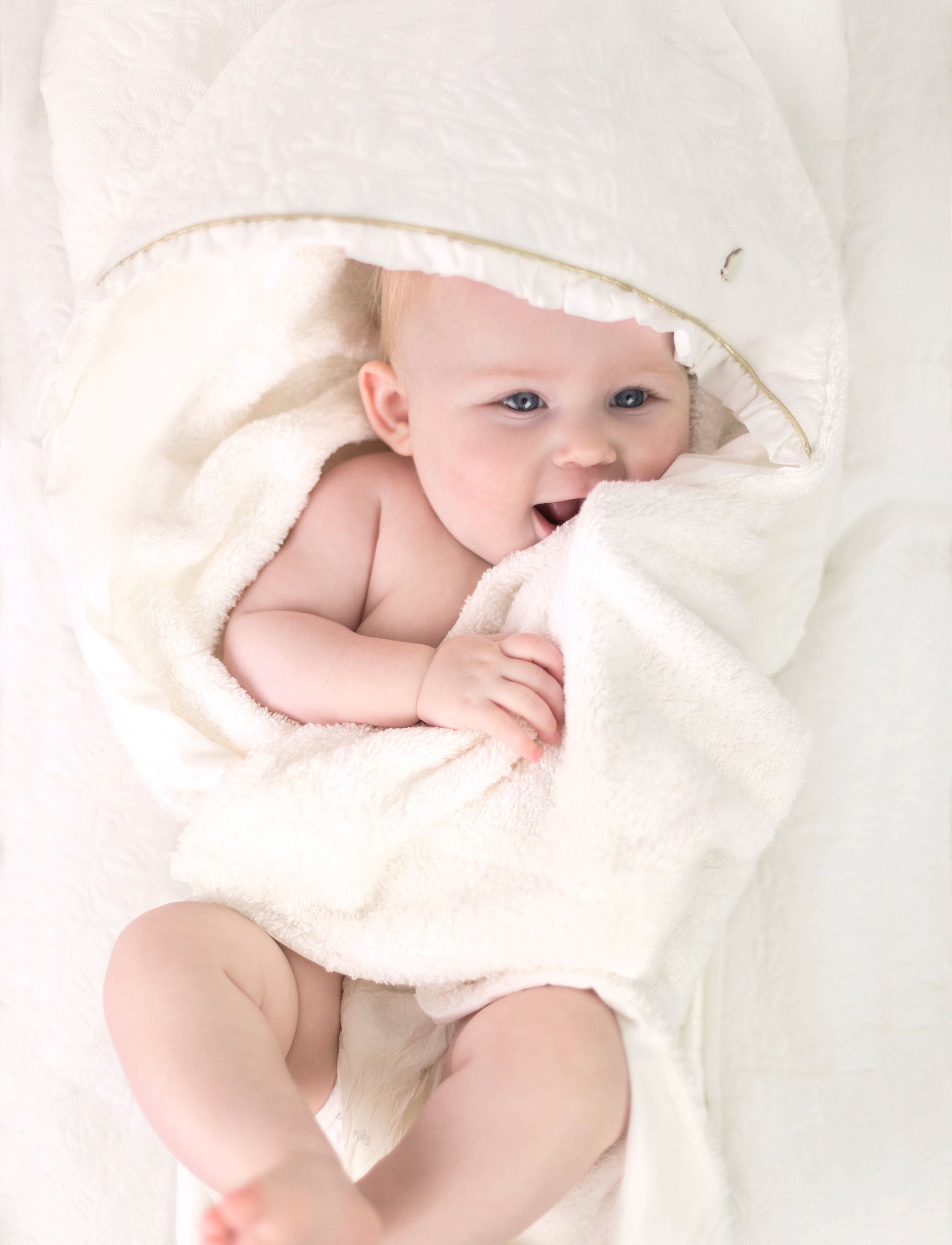 Tartine et Chocolat Délicatesse Bath Towel, One Size, Towels & Cloths, Creme - Towels, Kinder