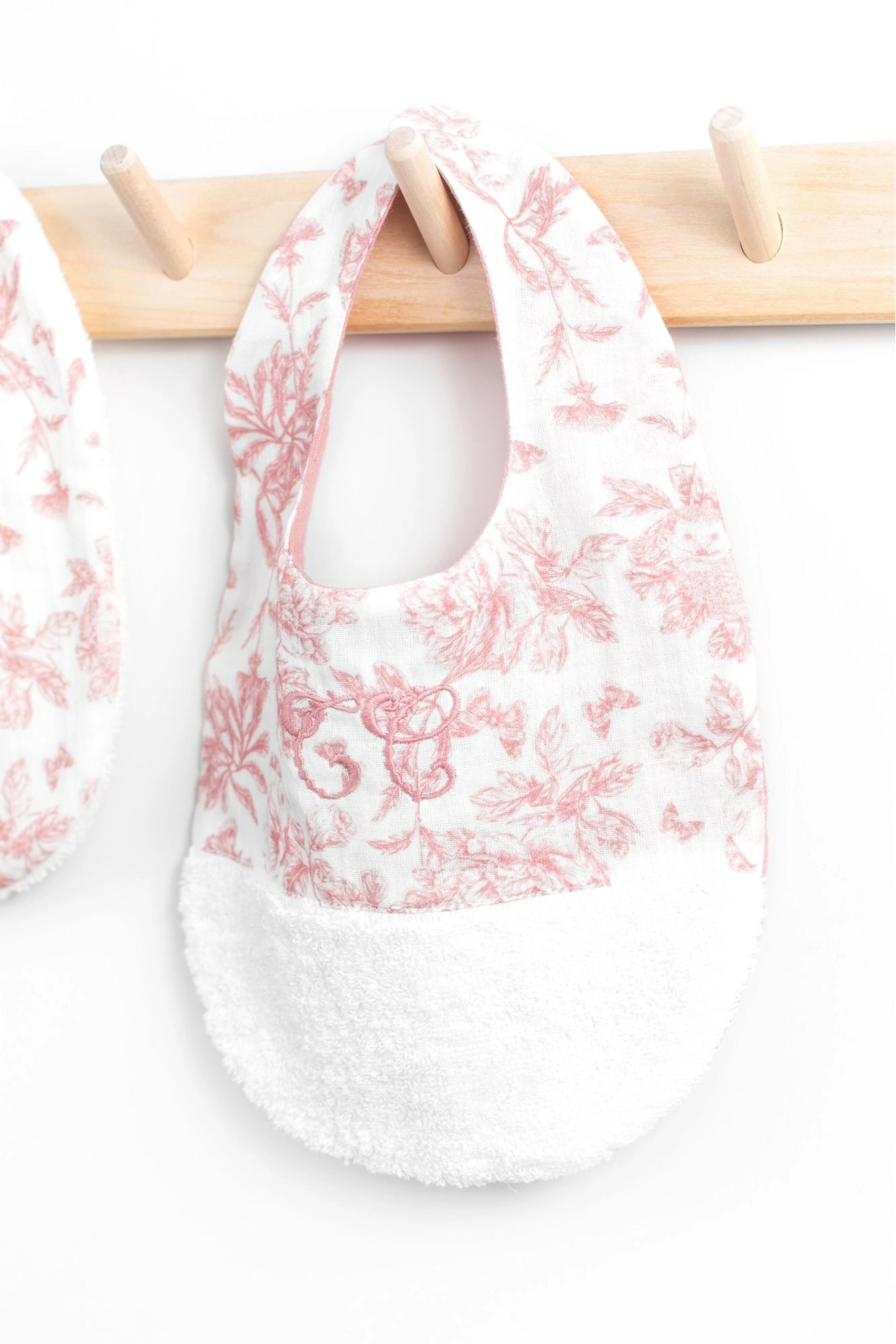 Tartine et Chocolat Toile De Jouy Bib S2, Børn, Toile De Jouy Hagesmæk, Pink, Str: ONE SIZE