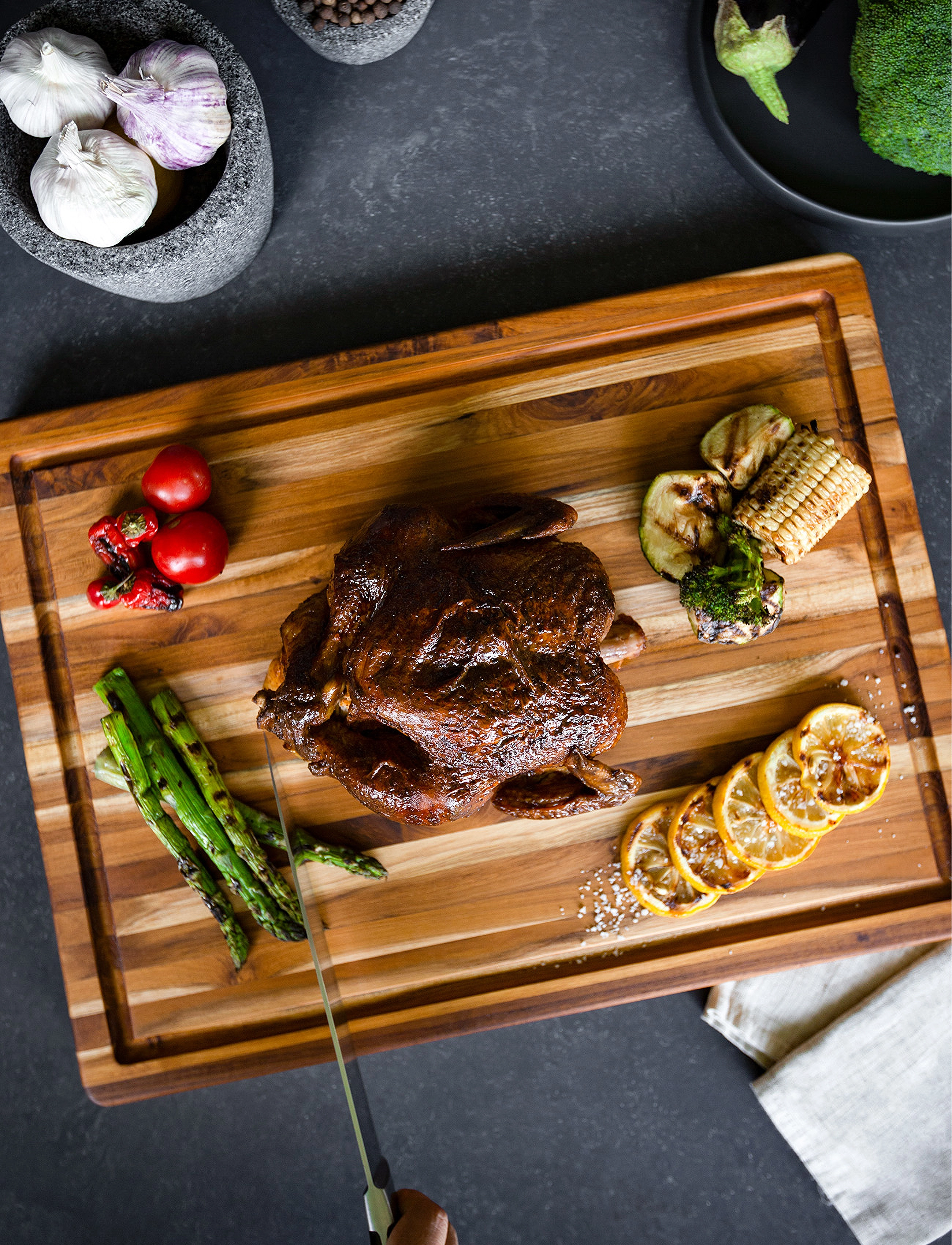 Teakhaus - Choppingboard w. juice canal - brown - 1