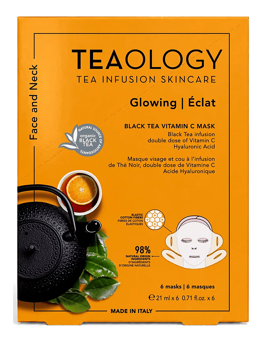 Teaology Skincare - Multipack 6x Black Tea Vitamin C Mask - naisille - black tea - 1
