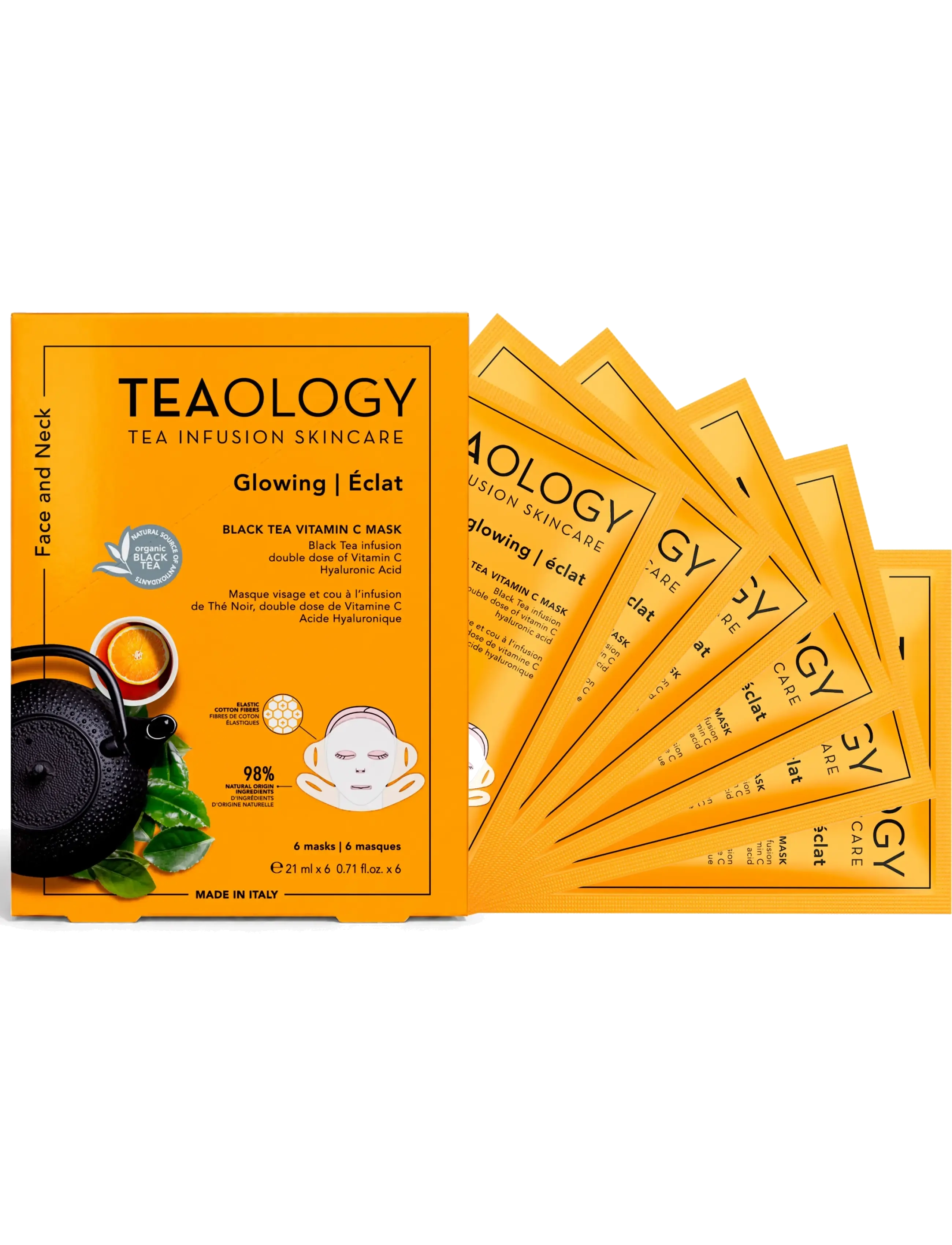 Teaology Skincare - Multipack 6x Black Tea Vitamin C Mask - black tea - 2