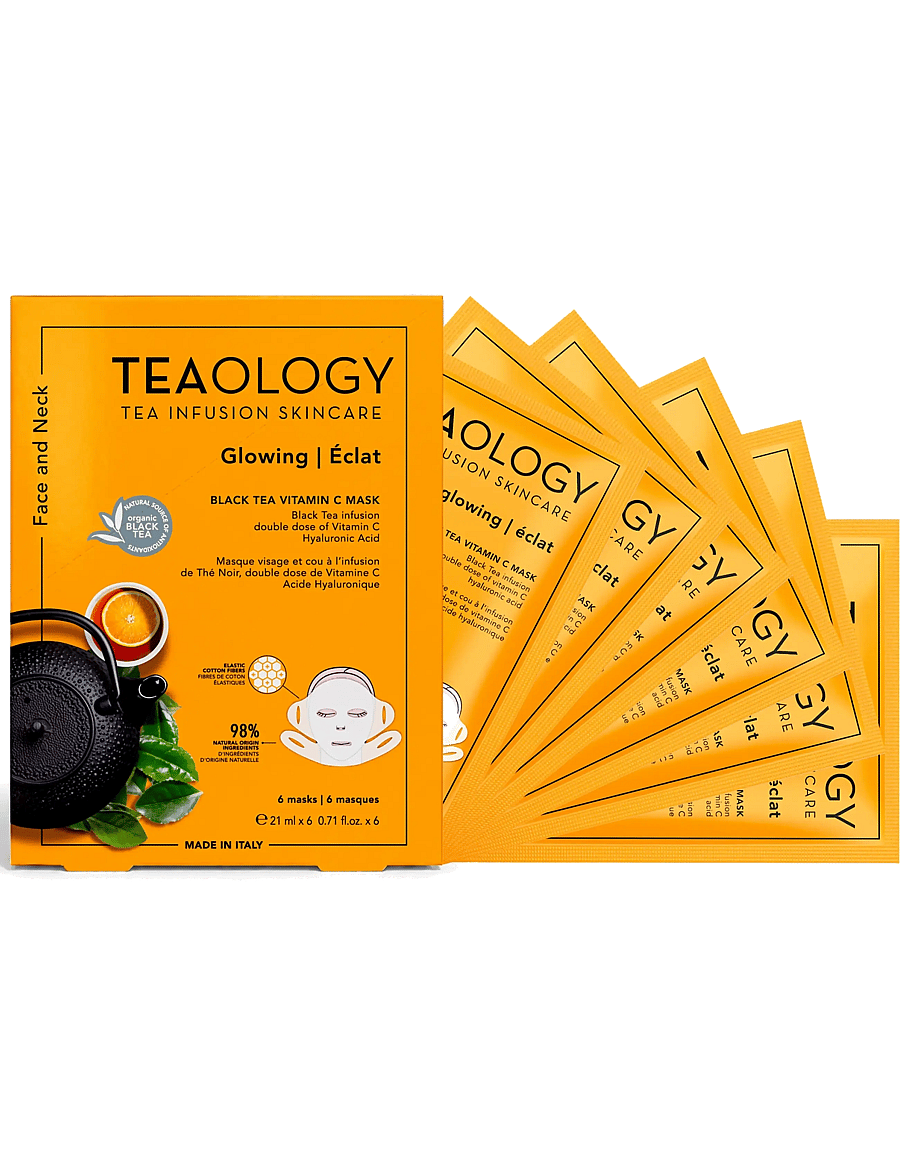 Teaology Skincare - Multipack 6x Black Tea Vitamin C Mask - naisille - black tea - 2