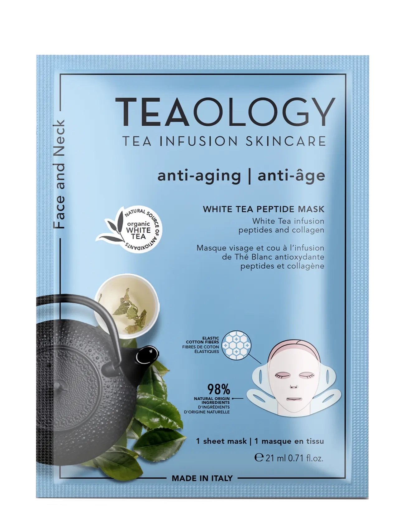Teaology Skincare White Tea Peptide Mask - Kampagne - WHITE TEA / clear