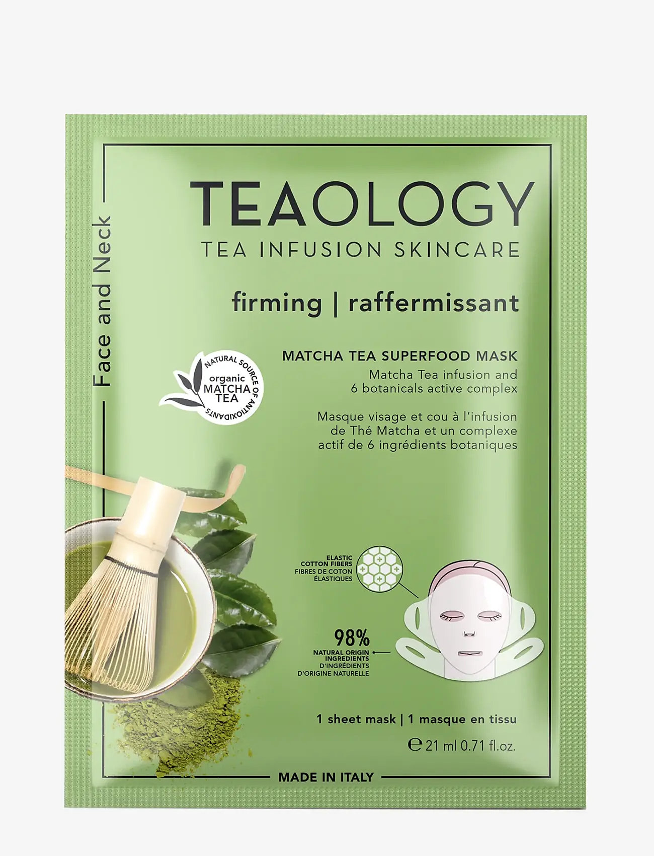 Teaology Skincare - Matcha Tea Superfood Mask - sheet masks - matcha tea - 1