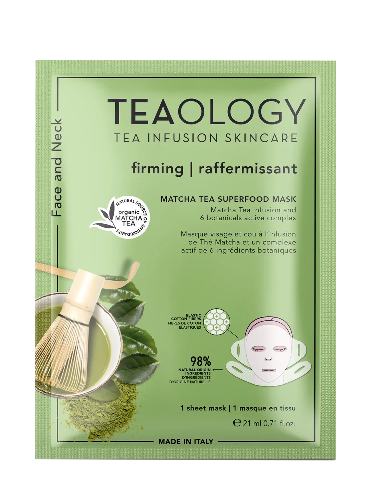 Teaology Skincare Matcha Tea Superfood Mask - Kampagne - MATCHA TEA / clear