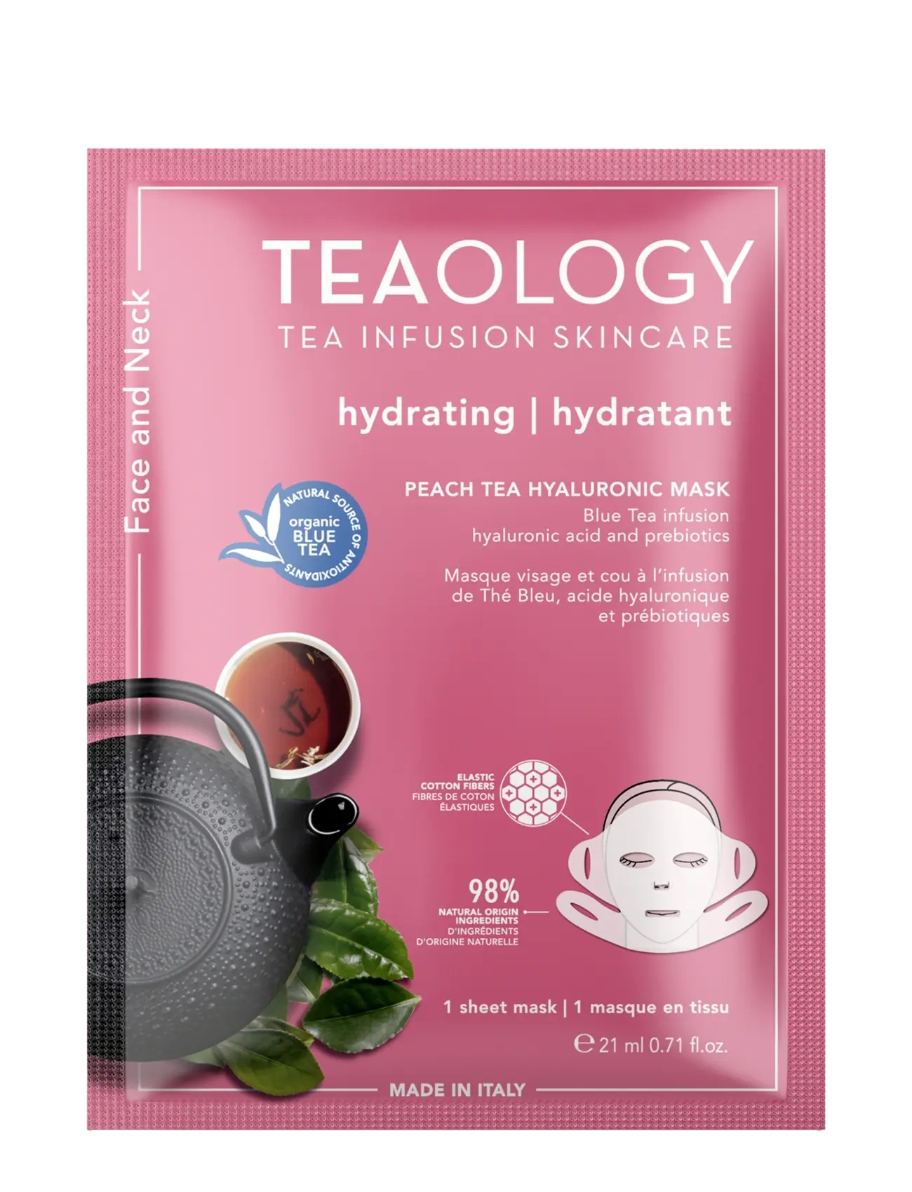 Teaology Skincare Peach Tea Hyaluronic Mask - Teaology Skincare - BLUE TEA / clear