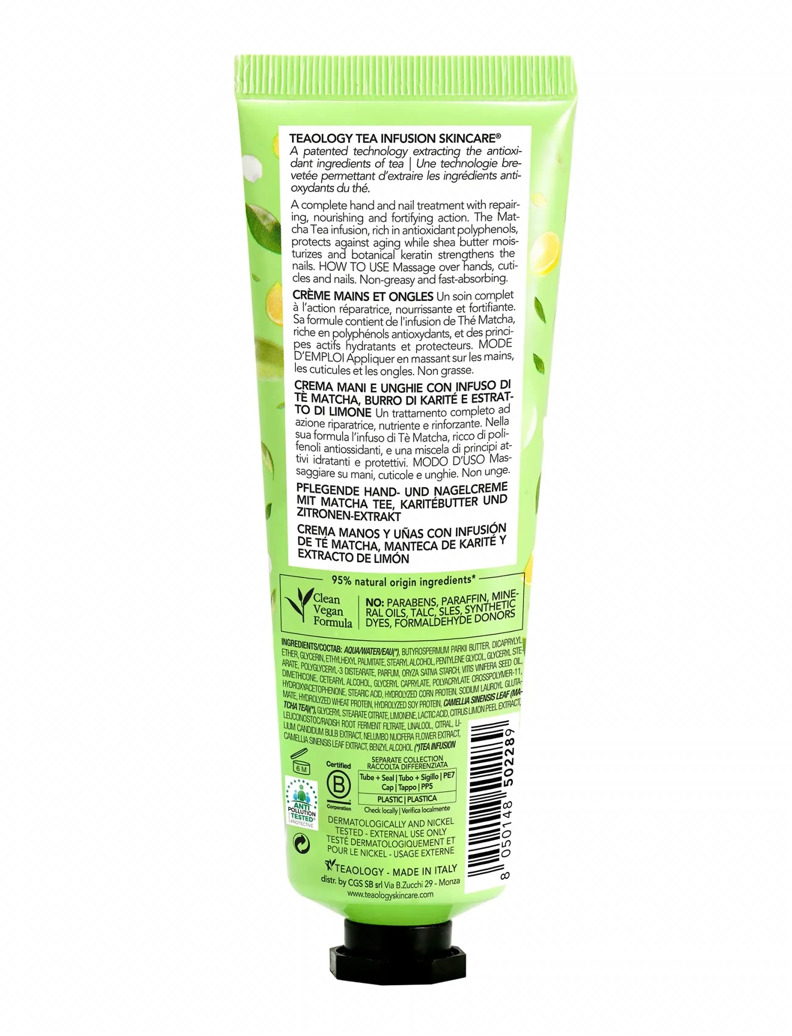Teaology Skincare Matcha Lemon Tea Hand And Nail Cream, 75 ml, Nude, Håndpleje > Håndcreme, Dame