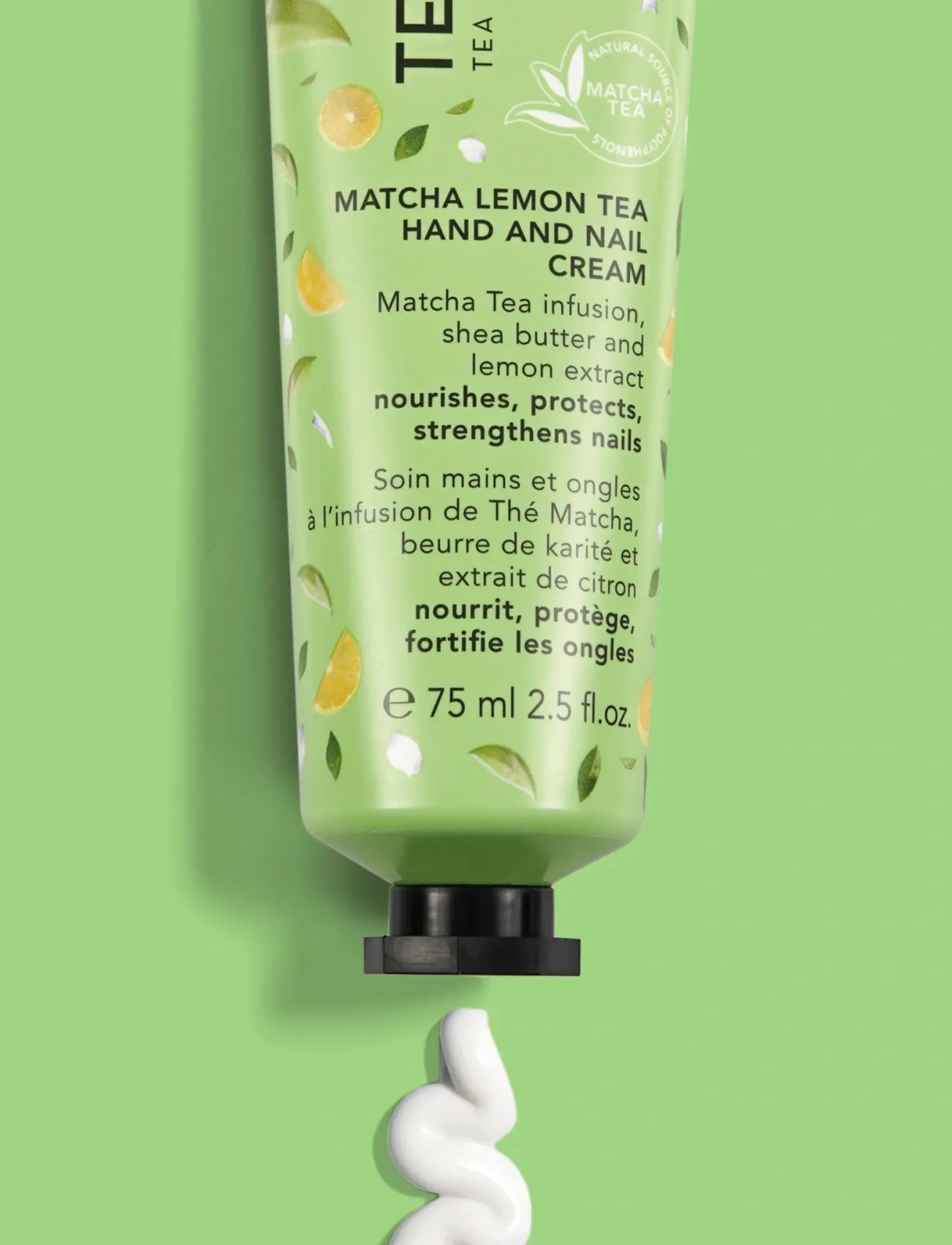 Teaology Skincare - Matcha Lemon Tea Hand And Nail Cream - förðunarvörur - matcha tea - 2