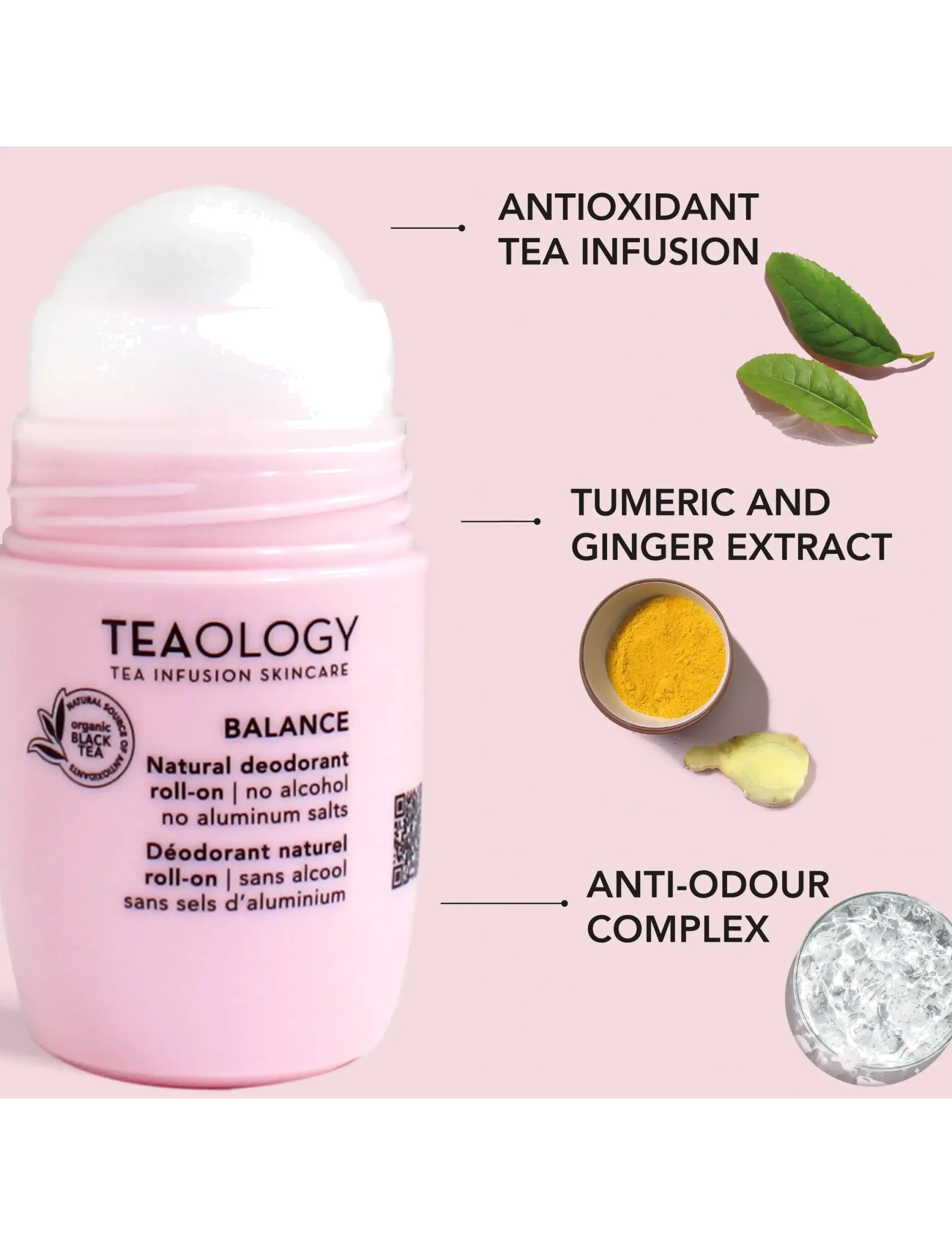 Teaology Skincare - Balance - Natural Deodorant Roll On - roll on deoer - clear - 4