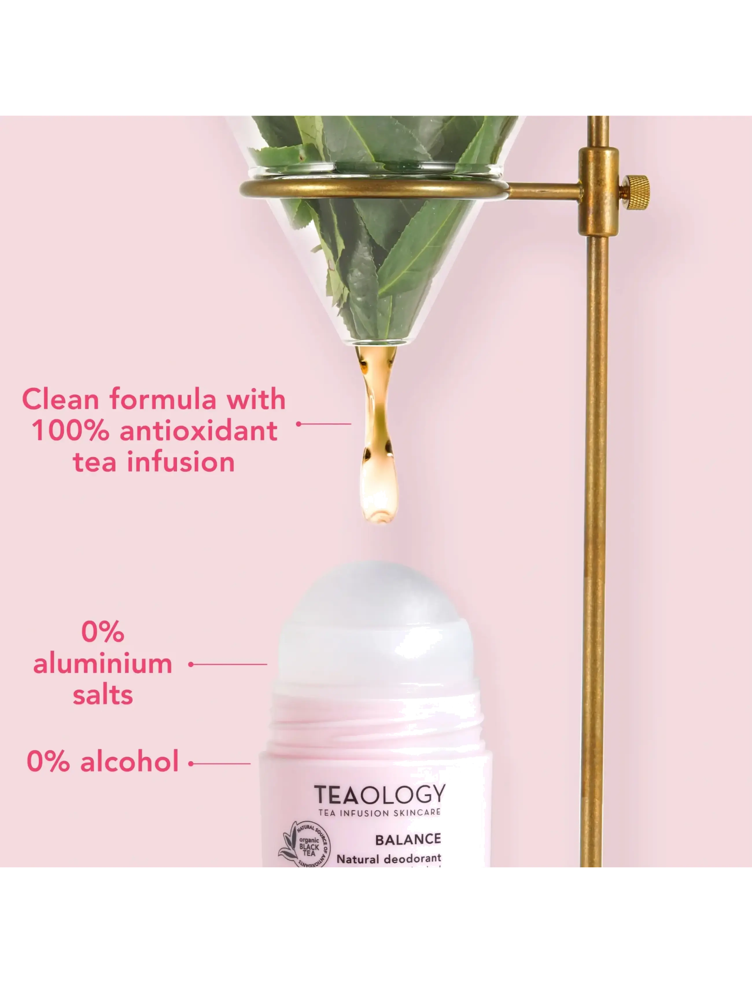 Teaology Skincare - Balance - Natural Deodorant Roll On - roll on deoer - clear - 5