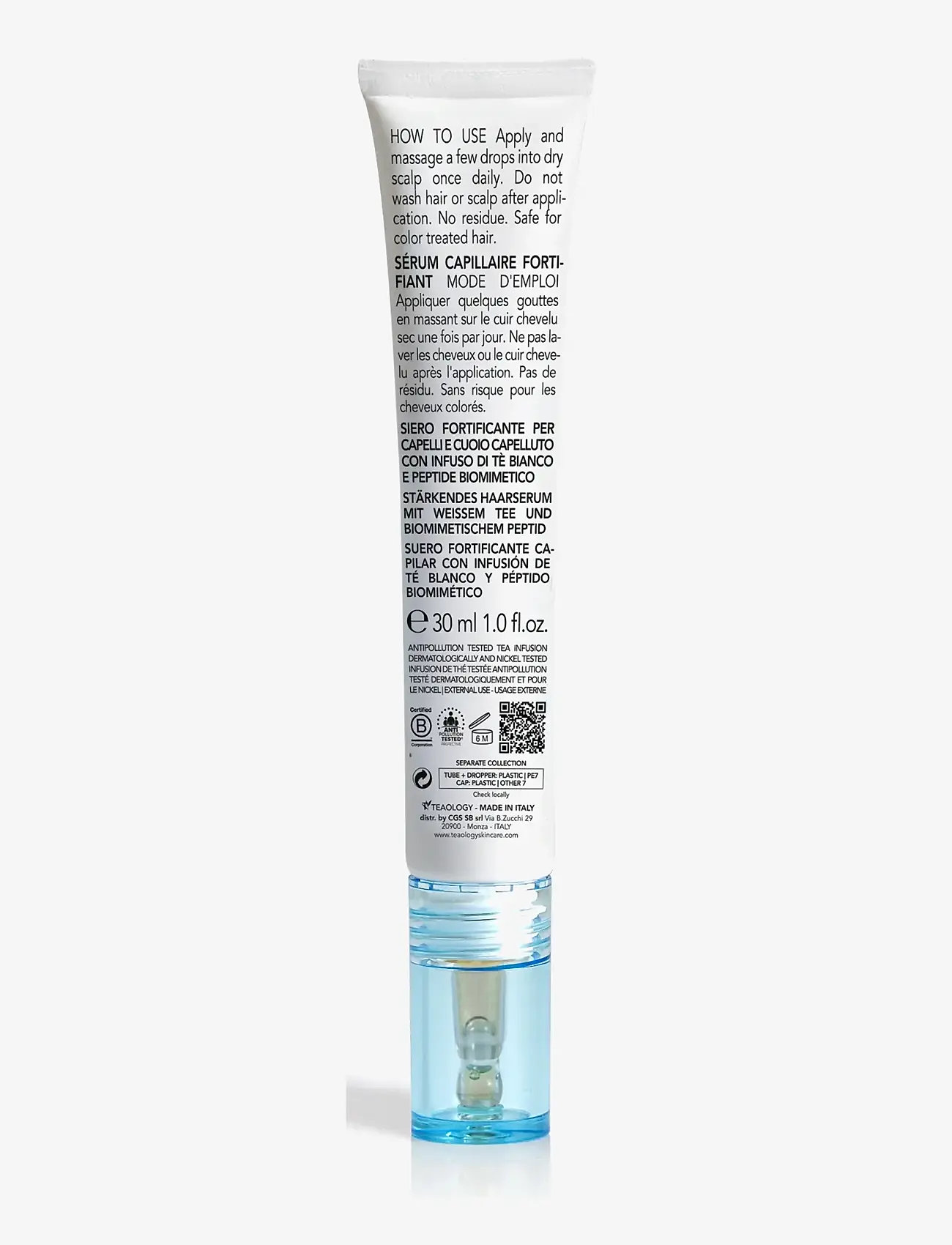 Teaology Skincare - Peptide Infusion Fortifying Serum - hår - white tea - 2