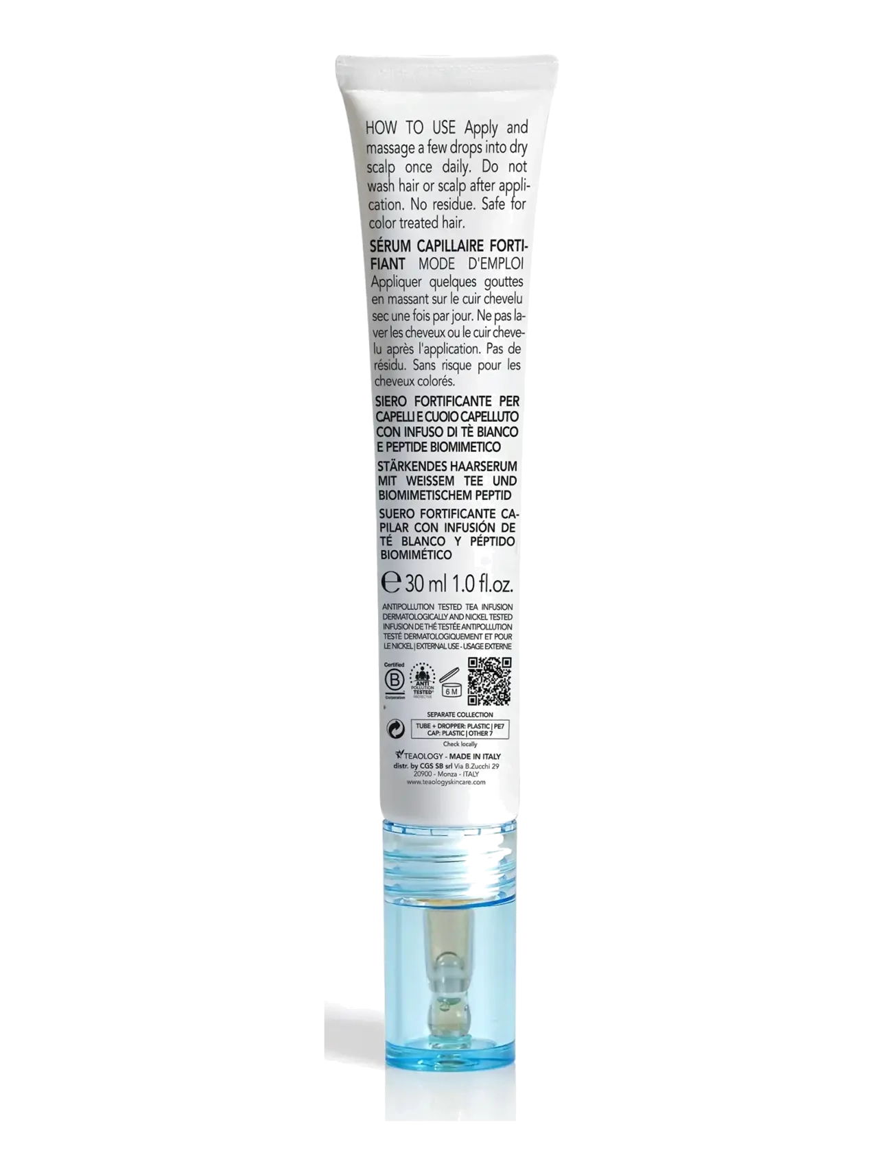 Teaology Skincare - Peptide Infusion Fortifying Serum - hår - white tea - 2