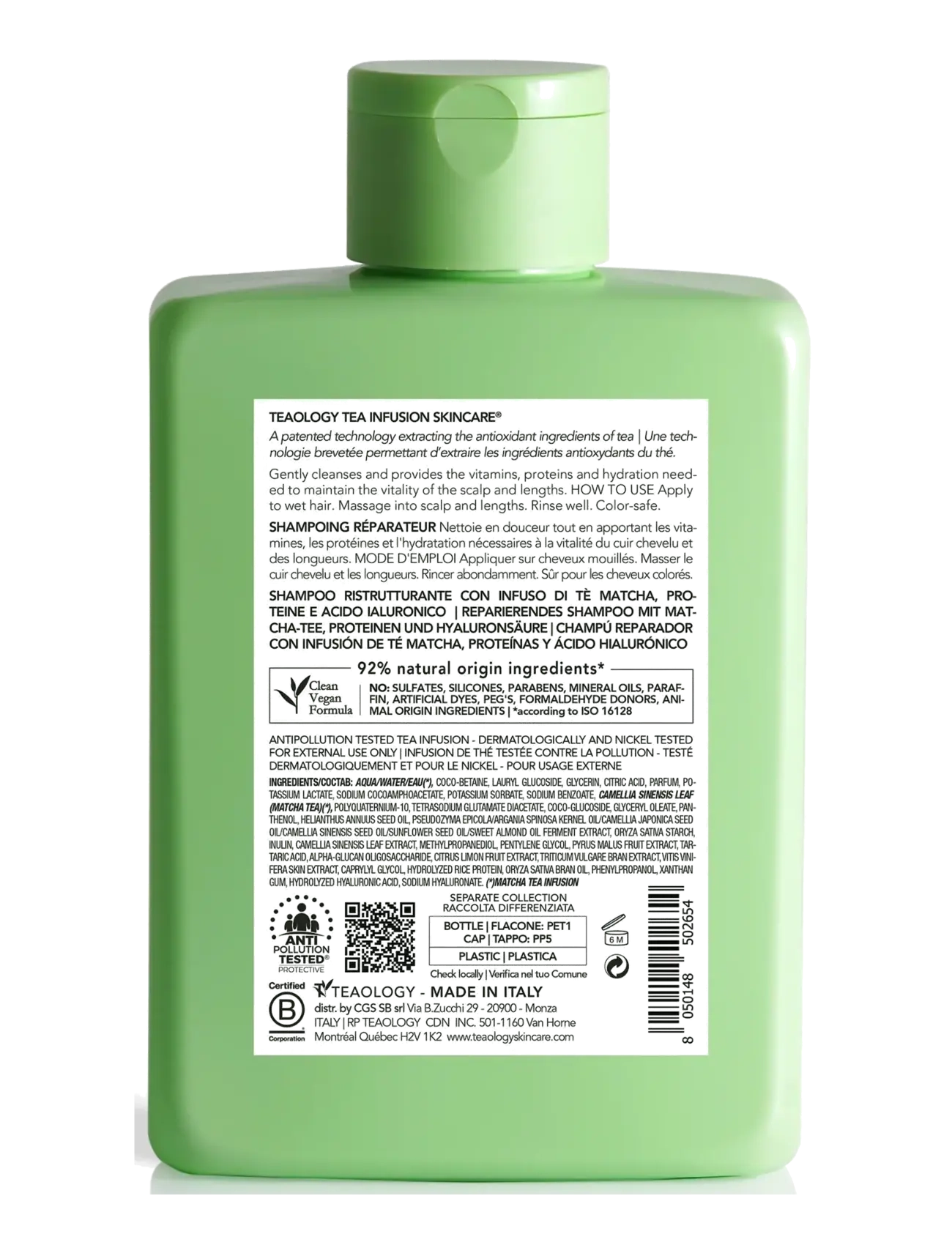 Teaology Skincare - Matcha Hair Repair Shampoo - shampoo - matcha tea - 2
