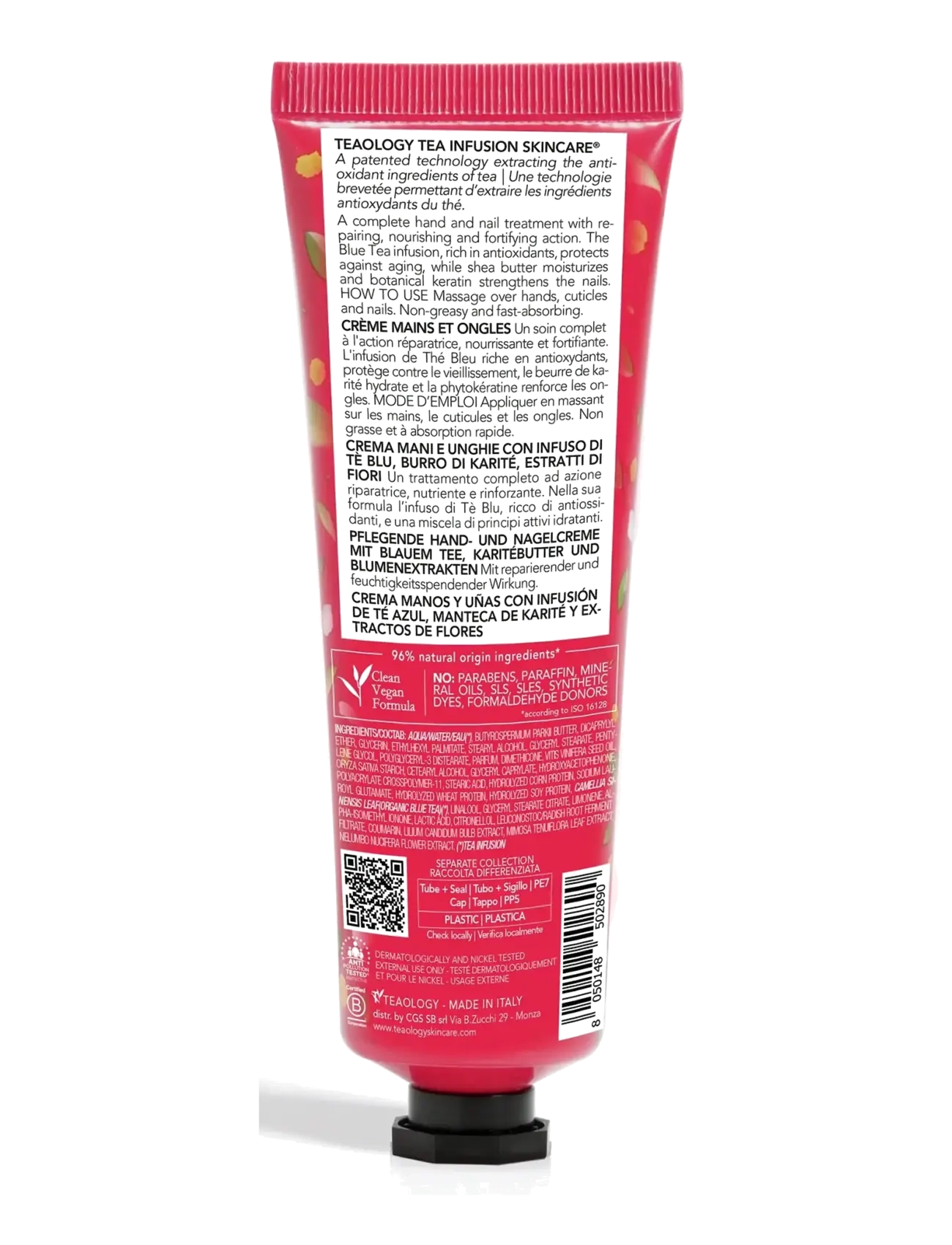 Teaology Skincare - Passion Tea Hand And Nail Cream - handáburður - blue tea - 1