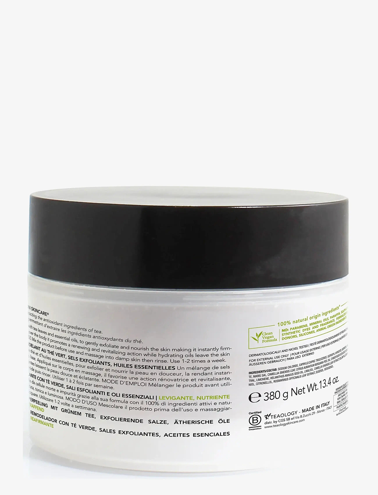 Teaology Skincare - Green Tea Reshaping Body Scrub - skrub & exfoliering - krop - green tea - 2