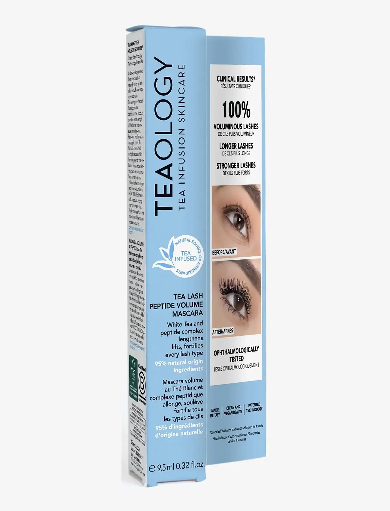 Teaology Skincare - Tea Lash Peptide Volume Mascara - Øjne & bryn - white tea - 3