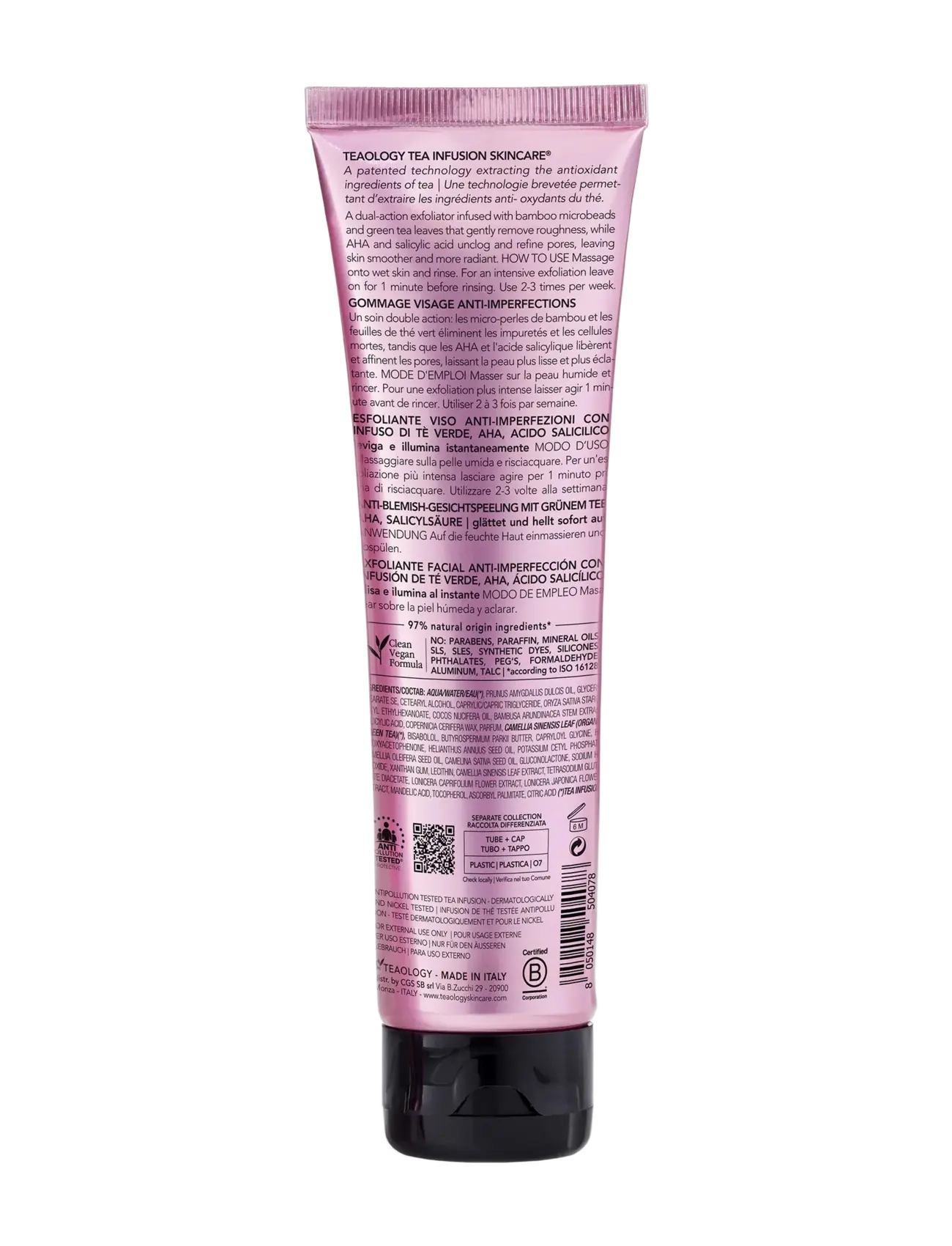 Teaology Skincare - Tea Glow Blemish Face Scrub - skrubb & exfoliators - kropp  - green tea - 1