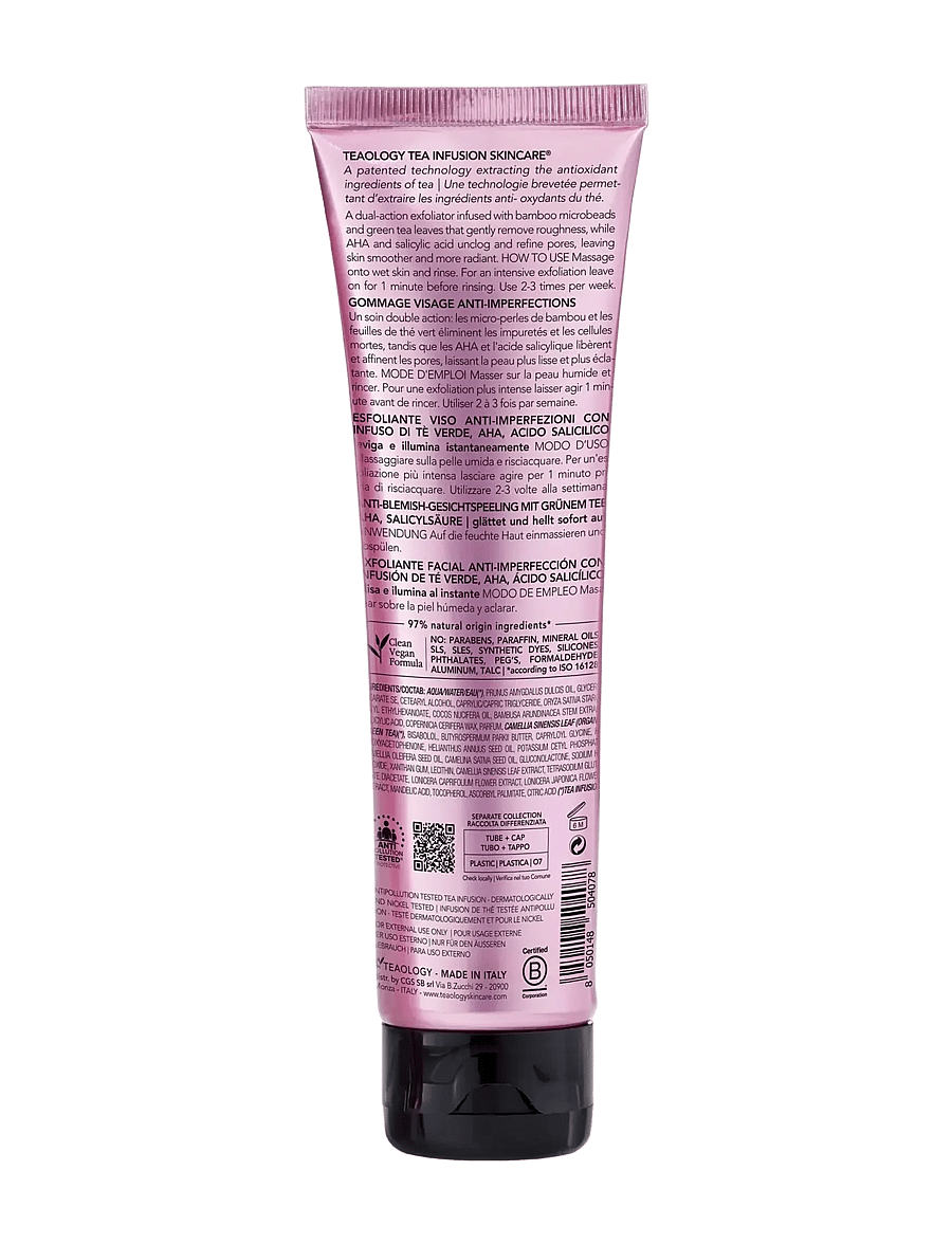 Teaology Skincare - Tea Glow Blemish Face Scrub - skrubb & exfoliators - kropp - green tea - 1