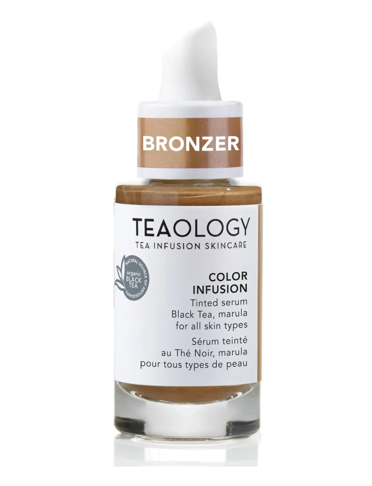Teaology Skincare Color Infusion Tinted Perfecting Serum - Kampagne - BLACK TEA / natural