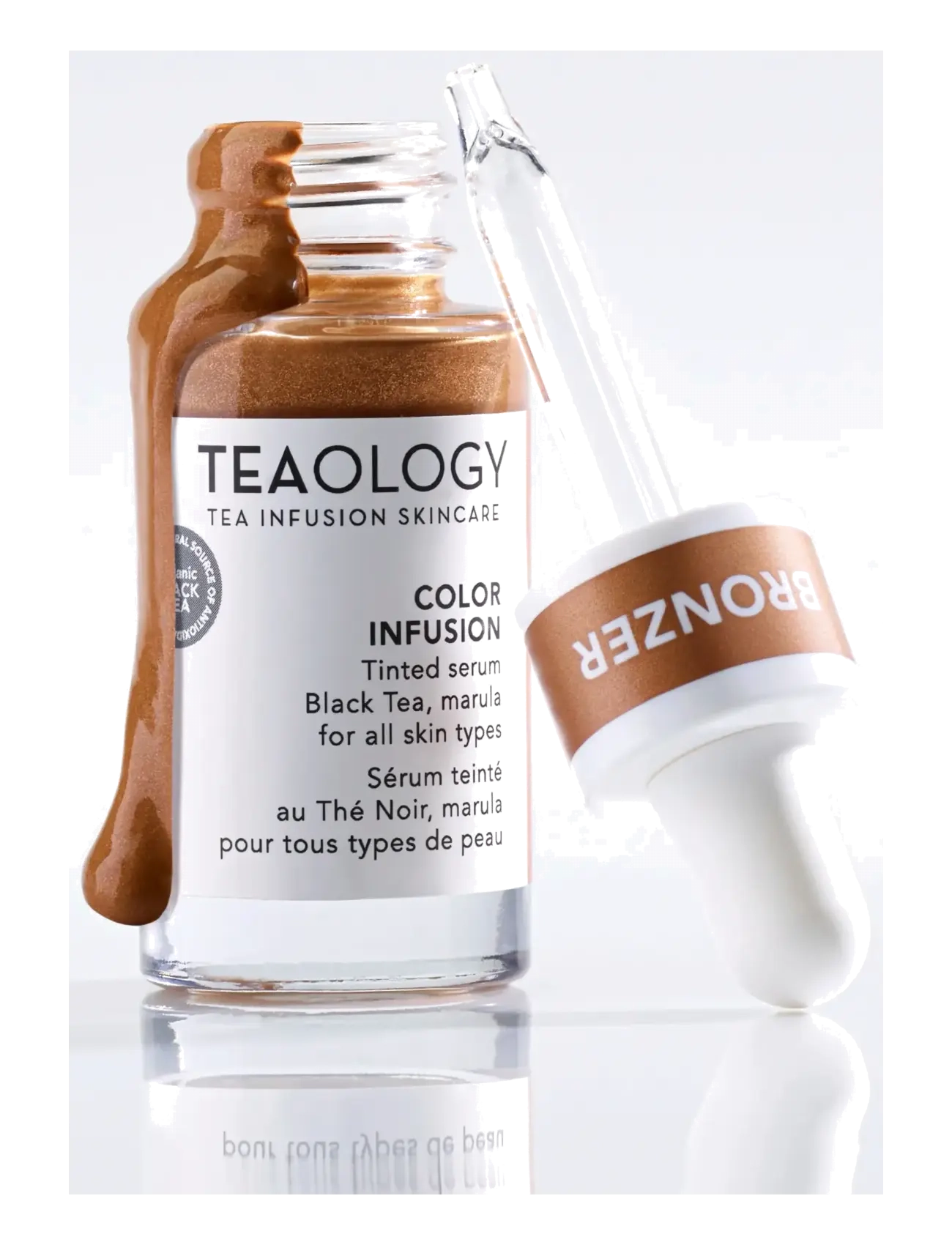 Teaology Skincare - Color Infusion Tinted Perfecting Serum - hudpleje - black tea - 4