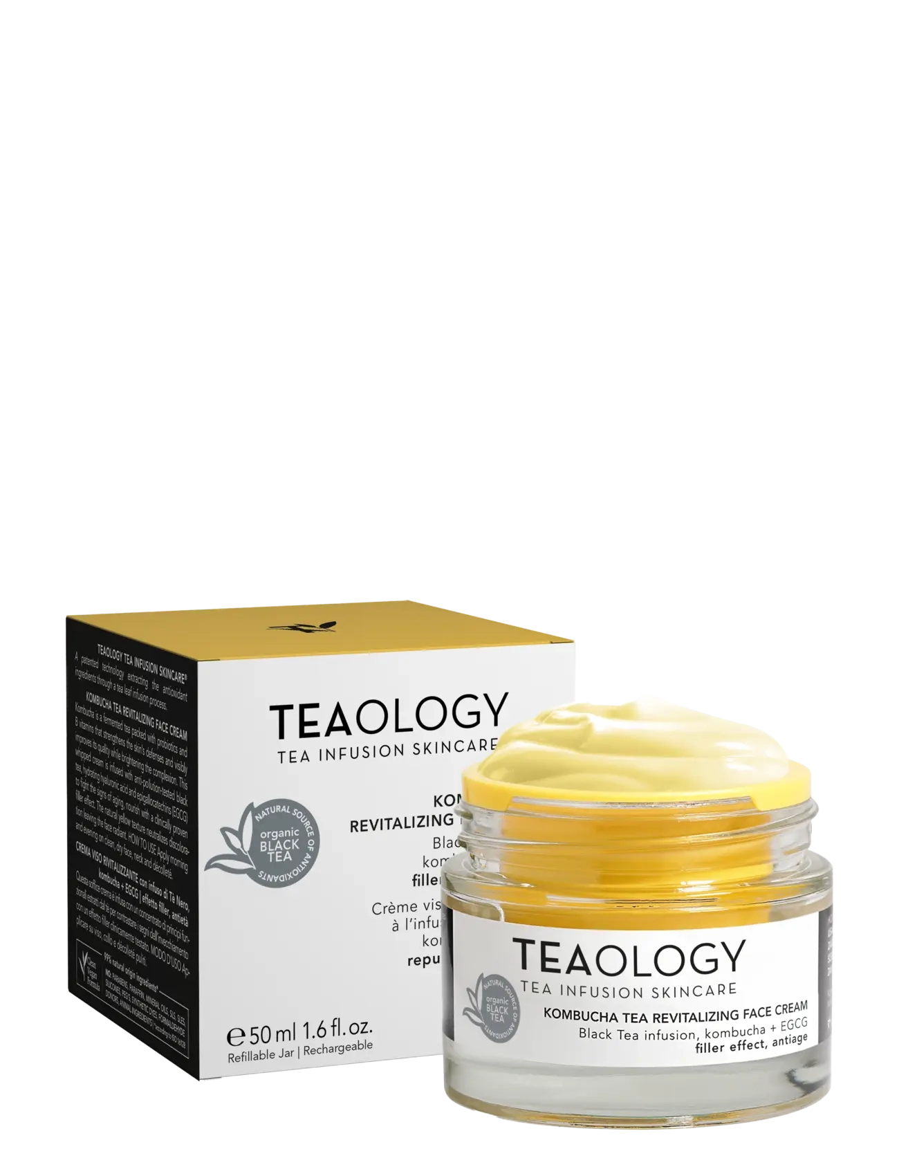 Teaology Skincare Kombucha Tea Revitalizing Face Cream - Nyheder - BLACK TEA / clear