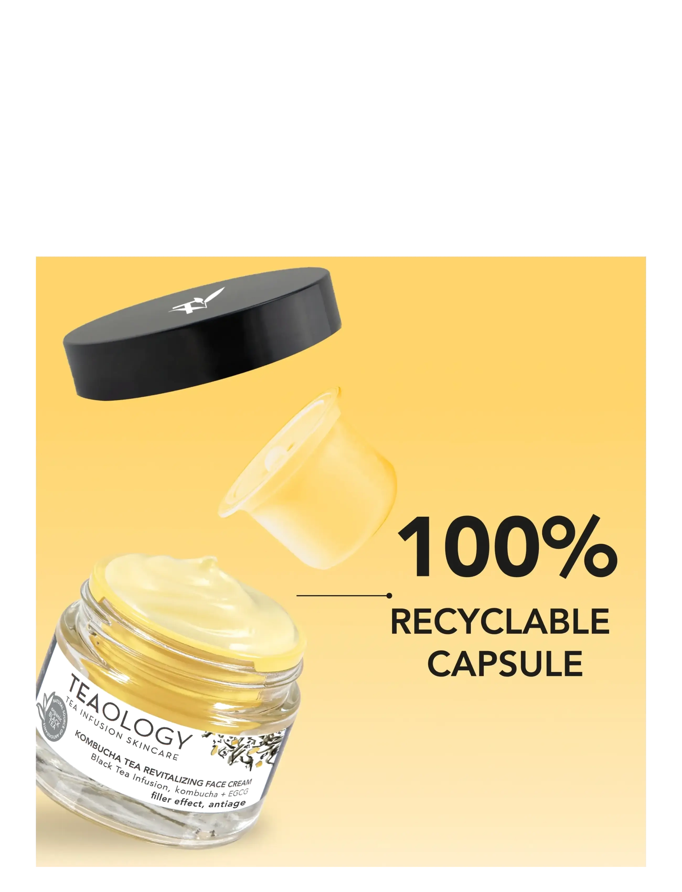 Teaology Skincare - Kombucha Tea Revitalizing Face Cream - dagkrem - black tea - 3