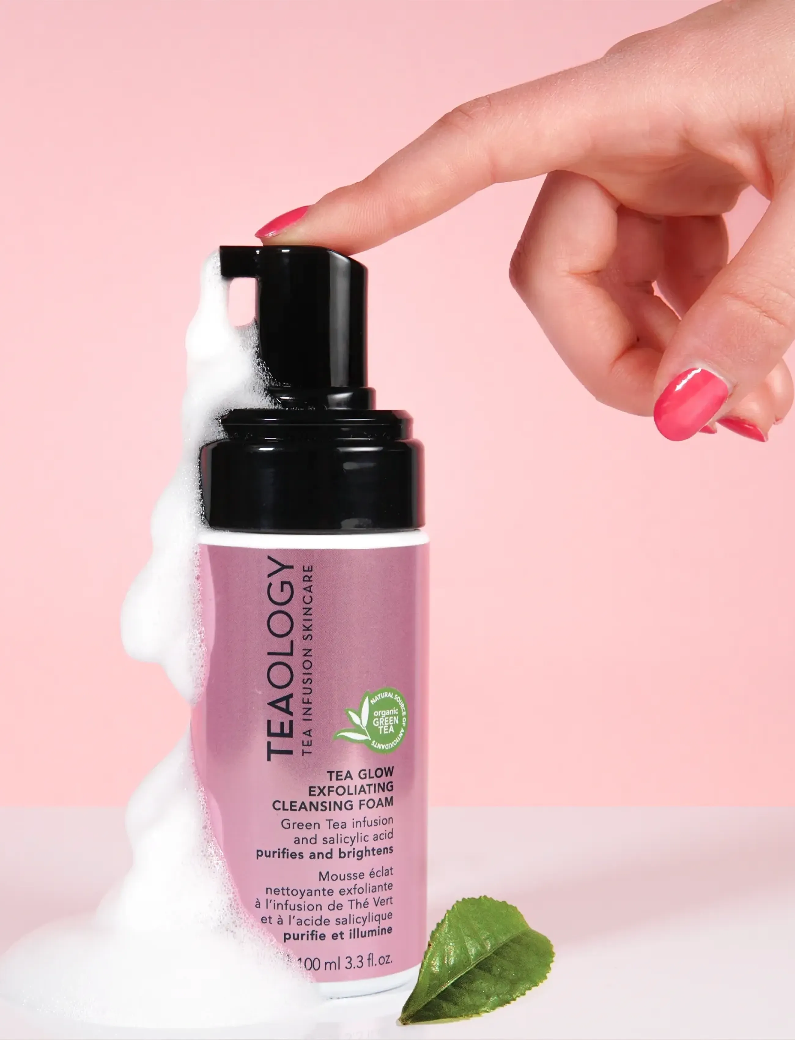 Teaology Skincare Tea Glow Exfoliating Cleansing Foam, 100 ml, Nude, Cleansers > Foaming Cleanser, Dame