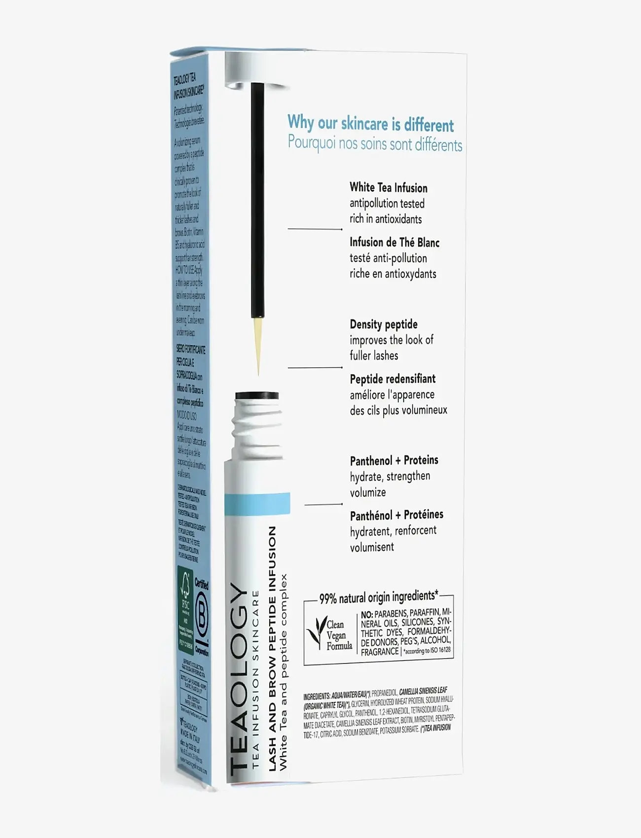 Teaology Skincare - Lash and Brow Peptide Infusion - smink - white tea - 2