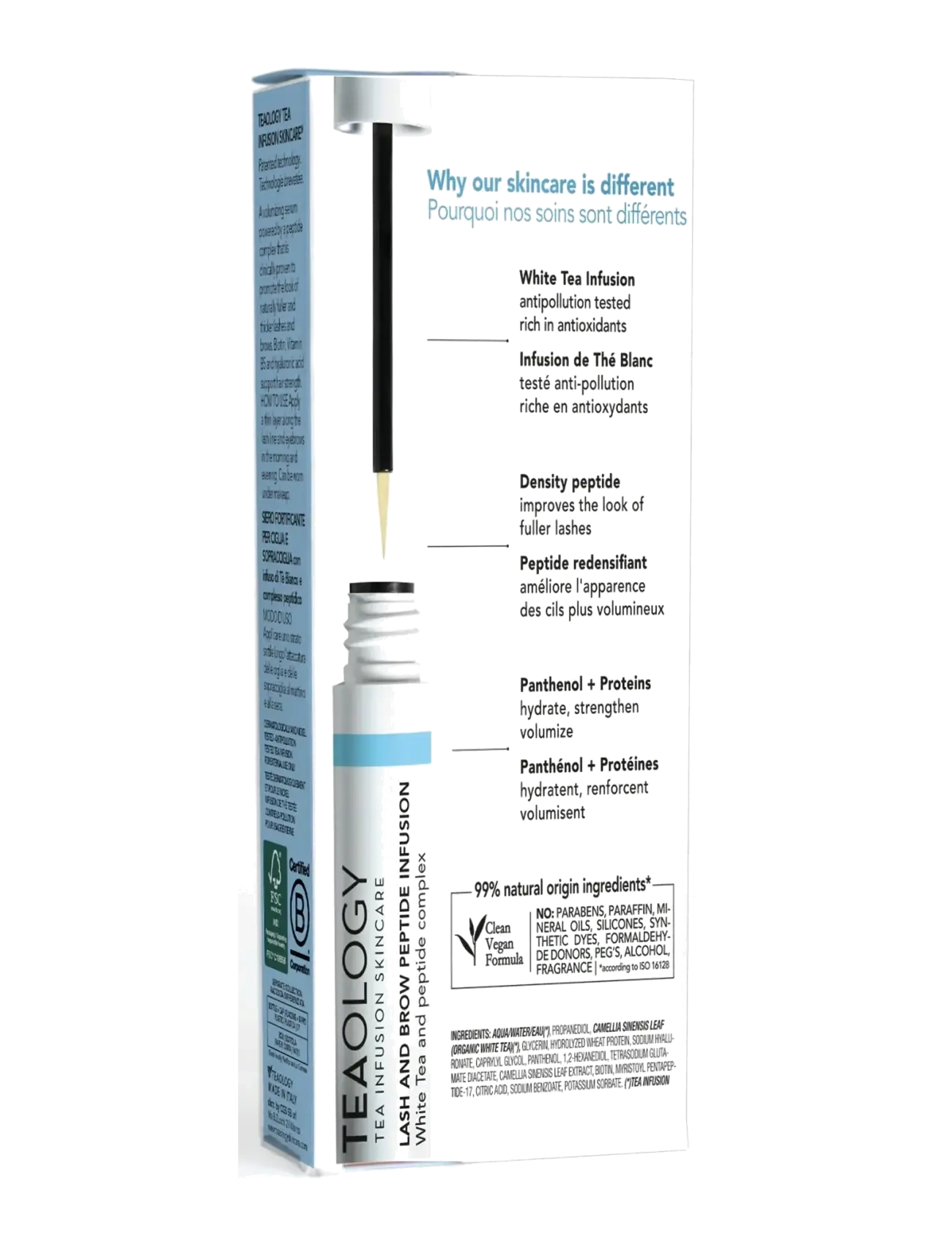 Teaology Skincare - Lash and Brow Peptide Infusion - Øjenvippeserummer - white tea - 2