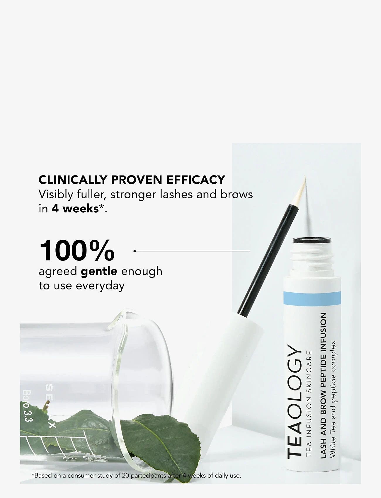 Teaology Skincare - Lash and Brow Peptide Infusion - smink - white tea - 4