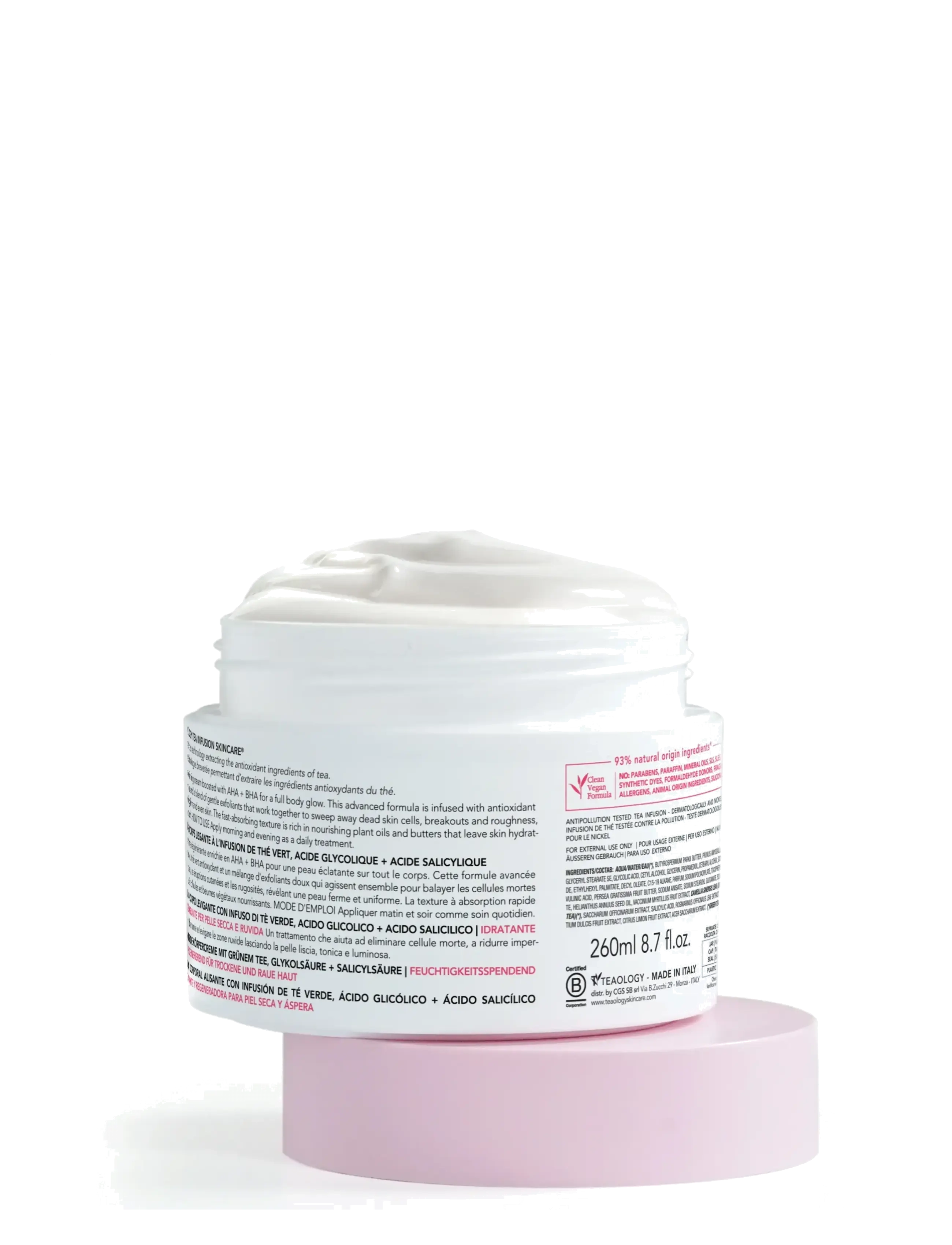 Teaology Skincare - Green Tea Glycolic Body Cream - lotion & creme - green tea - 1