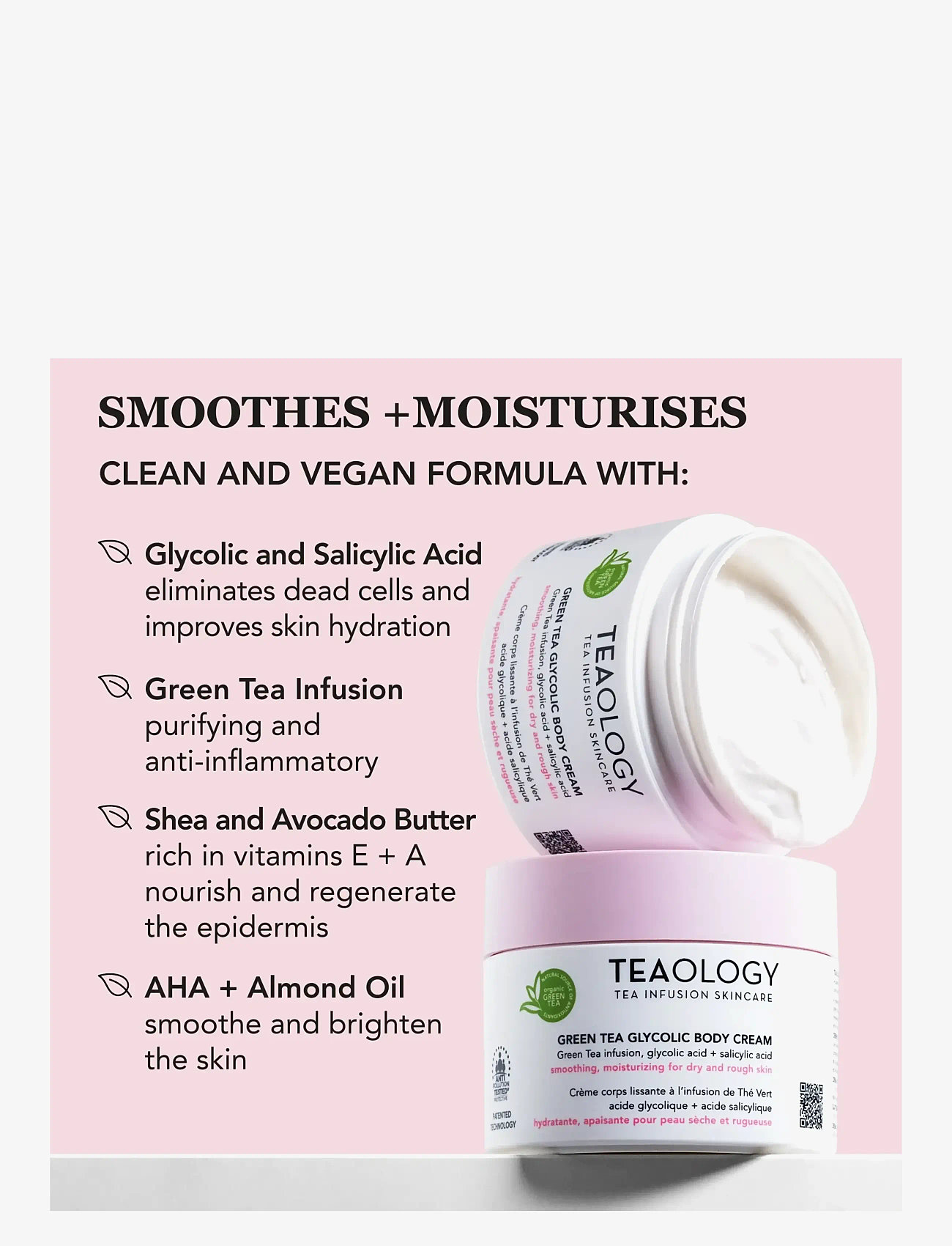 Teaology Skincare - Green Tea Glycolic Body Cream - lotion & cream - green tea - 2