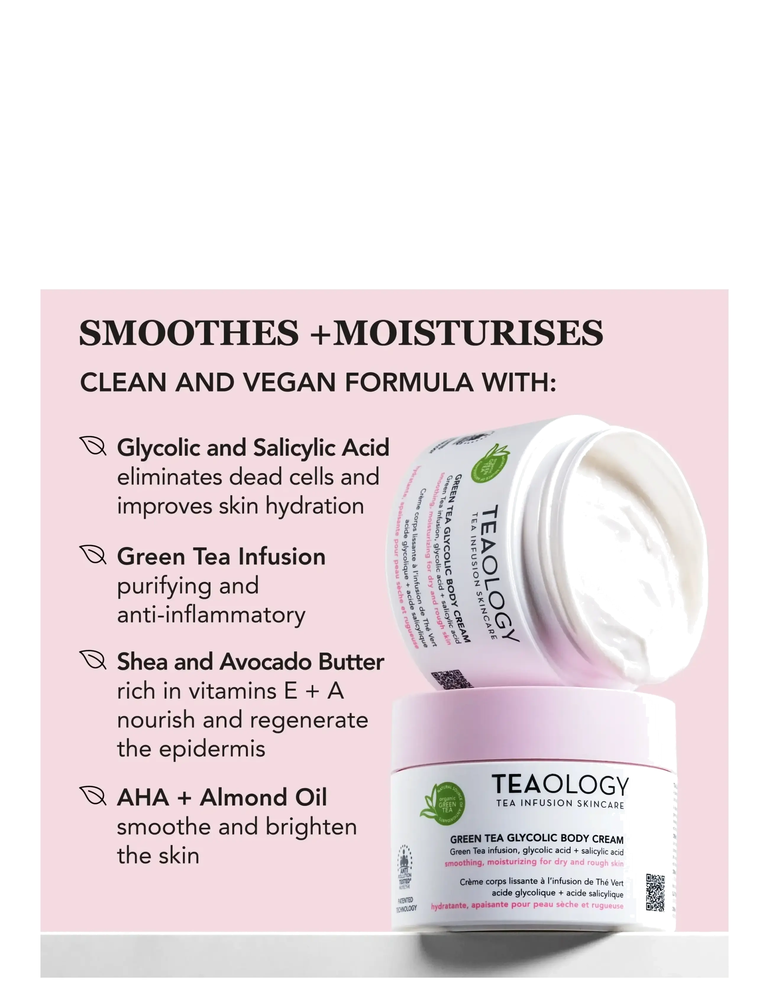Teaology Skincare - Green Tea Glycolic Body Cream - lotion & creme - green tea - 2