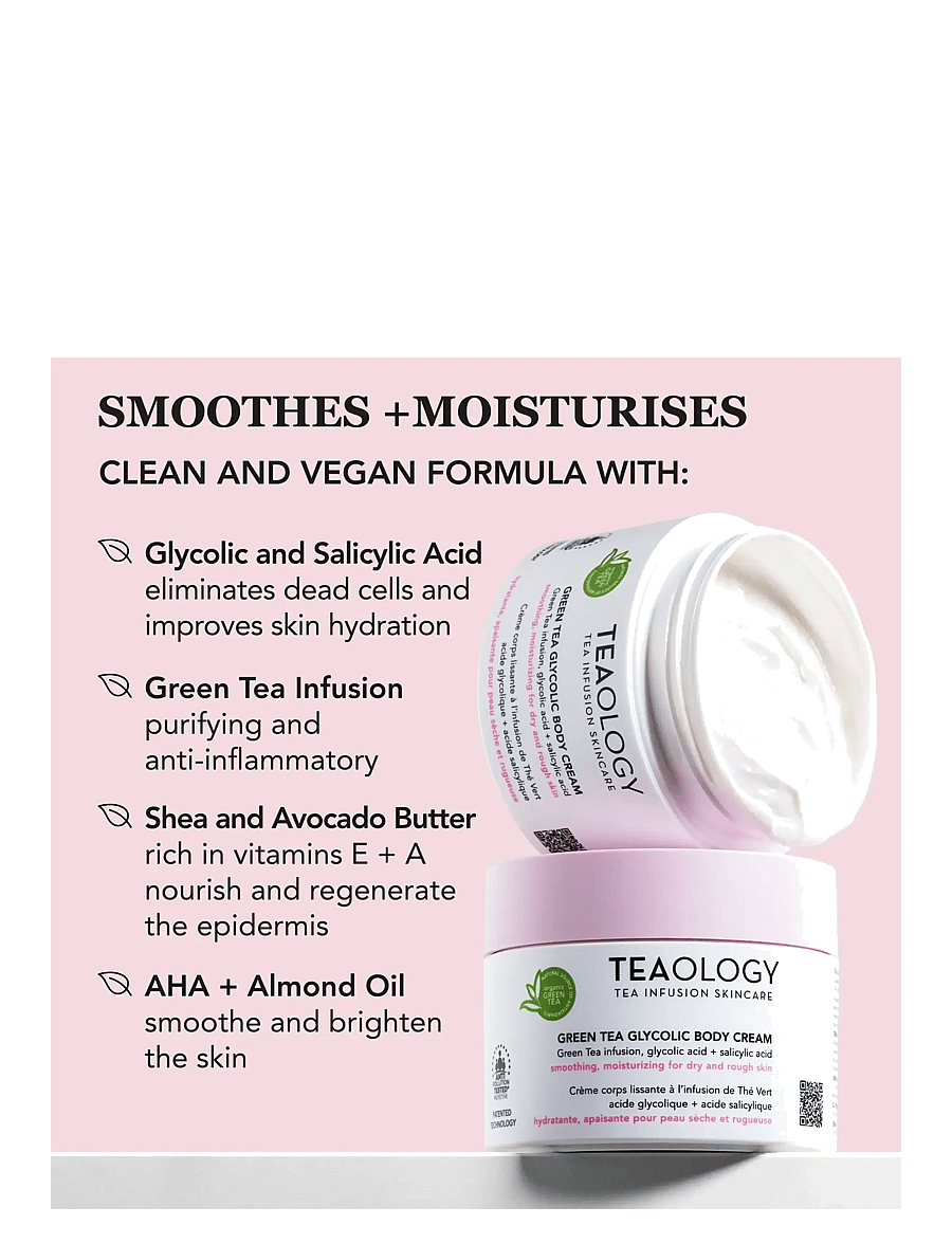 Teaology Skincare - Green Tea Glycolic Body Cream - lotion & cream - green tea - 2