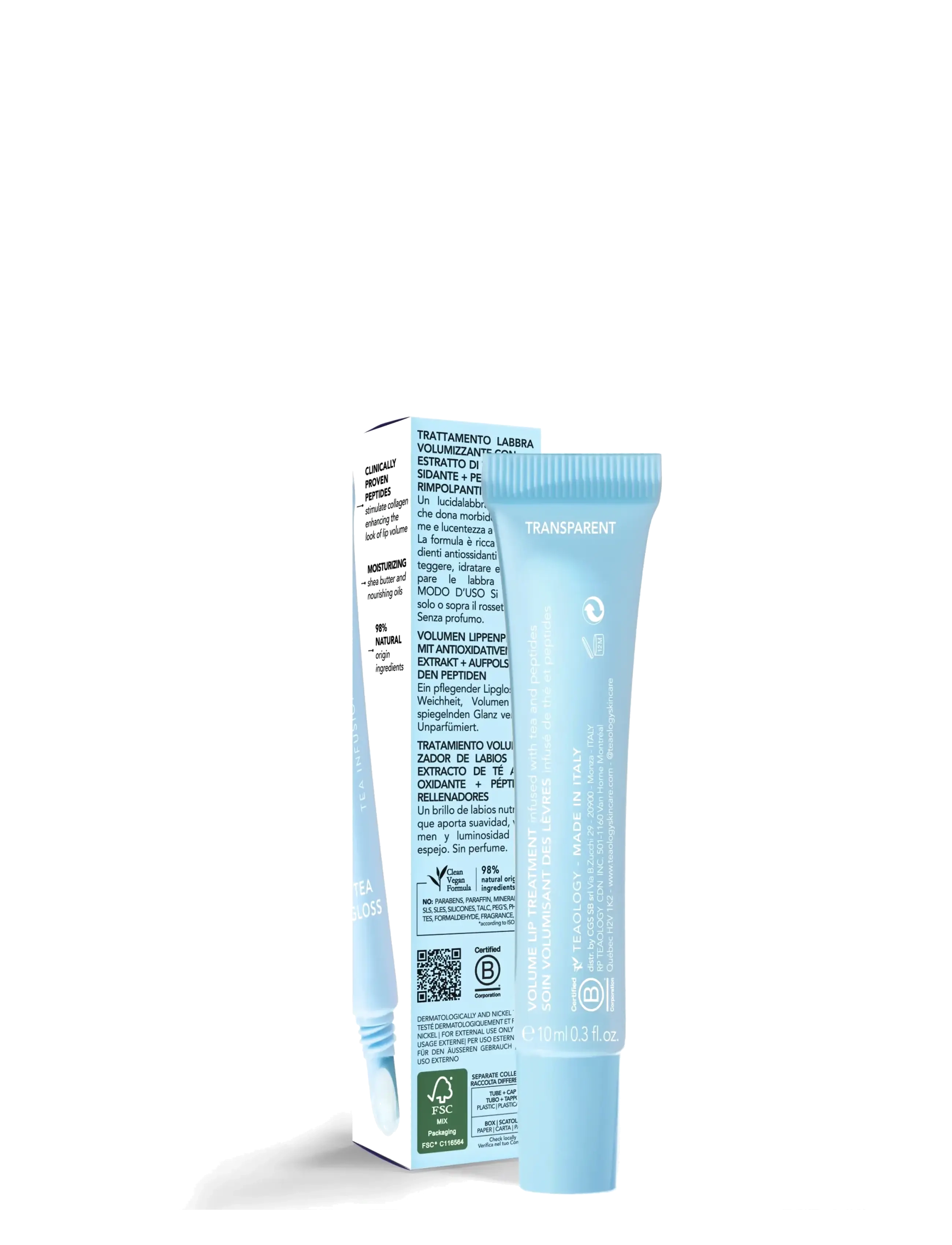 Teaology Skincare - Tea Gloss Volume Lip Treatment | Transparent - bliv klar til date night - white tea - 2