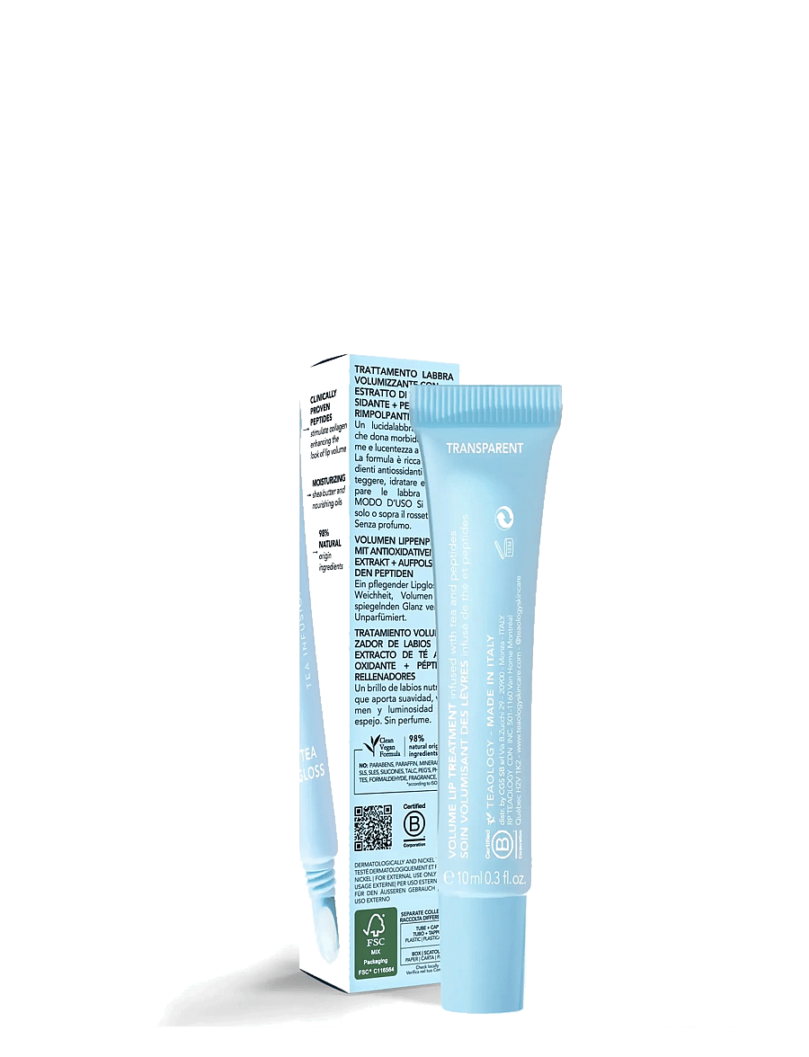 Teaology Skincare - Tea Gloss Volume Lip Treatment | Transparent - redo för date night - white tea - 2