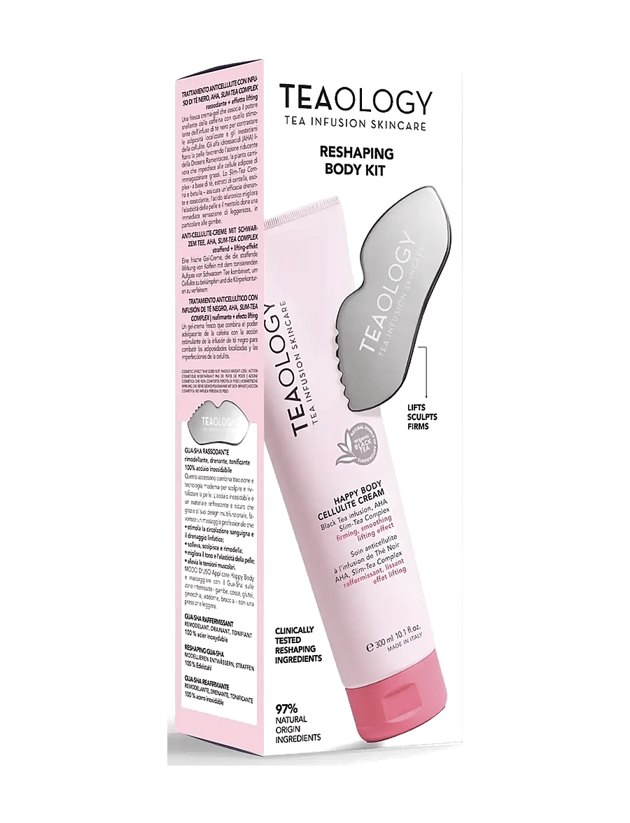Teaology Skincare - Happy Body Reshaping Body Kit - hudvårdstillbehör - black tea - 1