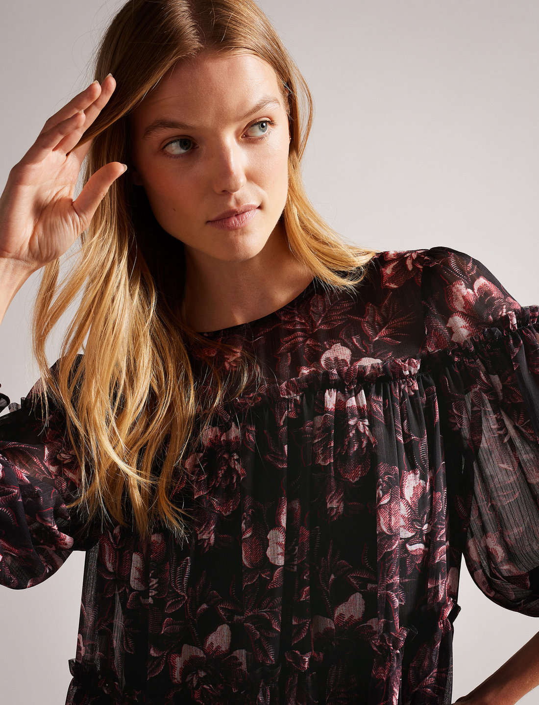 Ted baker sales burgundy velvet dress