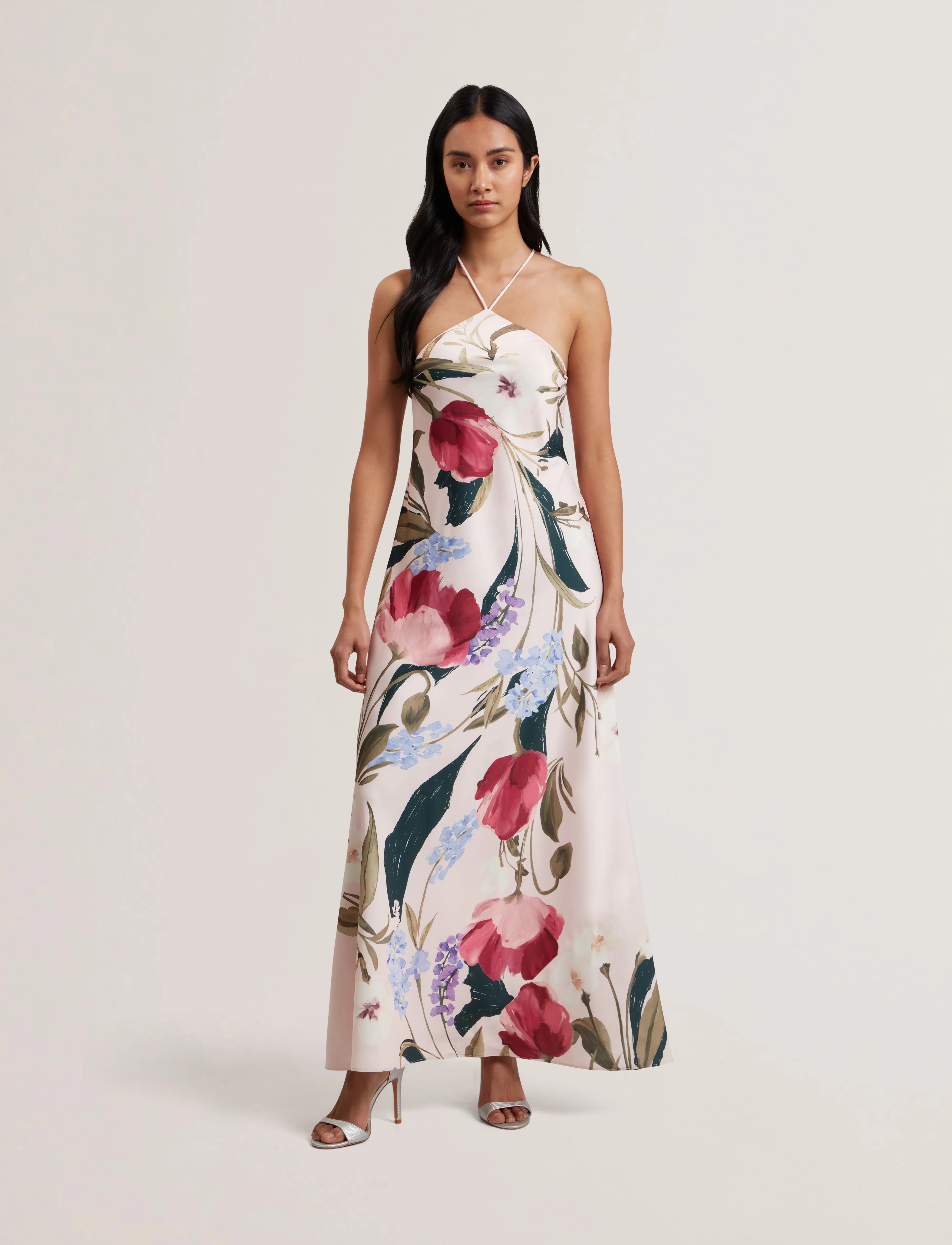 Ted Baker London Almaria, Kvinder, Maxikjole Med Tynde Stropper, Pink, Str: 38
