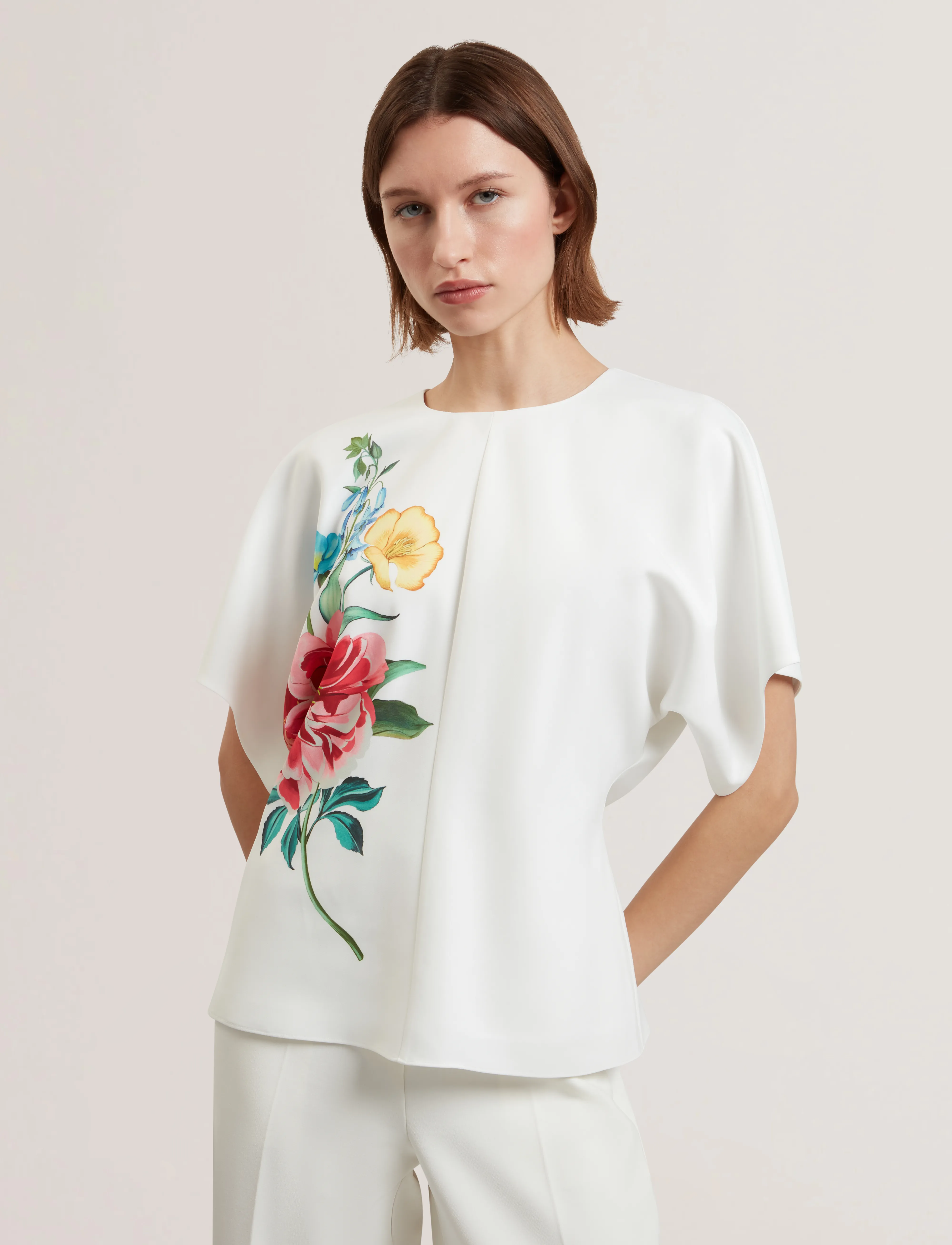 Ted Baker London Lahnaa, 34, T-shirts & Oberteile, Weiß - Short-sleeved, Frauen