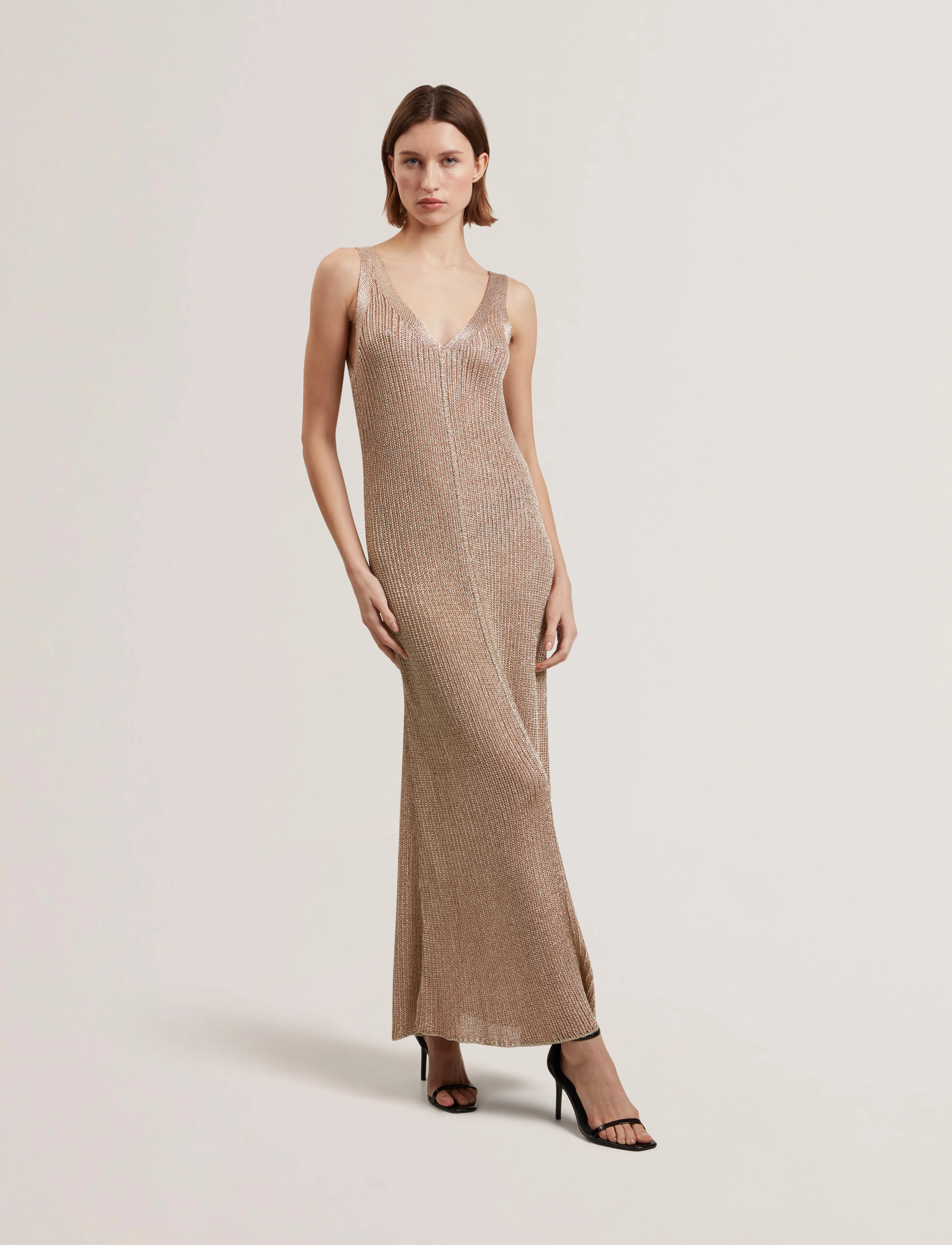 Ted Baker London Alarnaa, 36, Dresses, Gold - Knee-length & Midi, Frauen