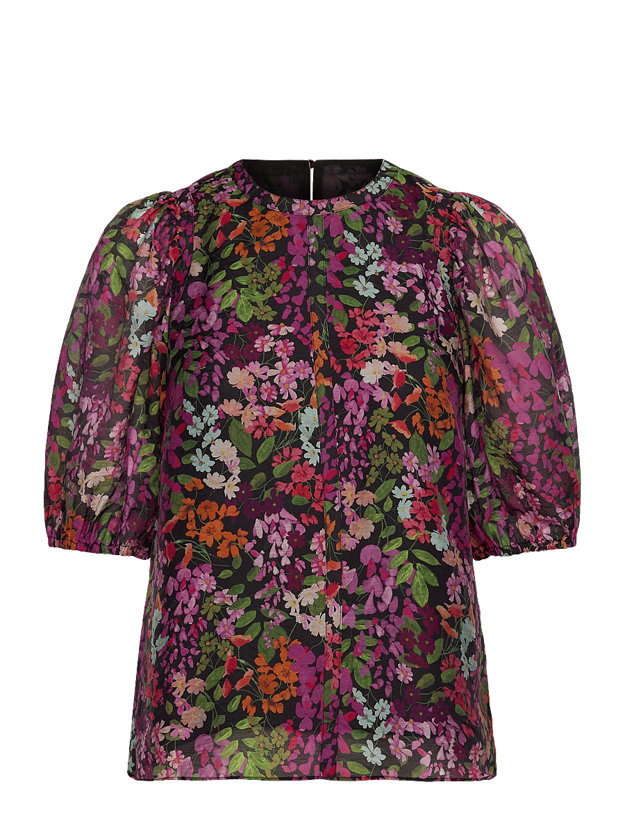 Ted Baker London - HAHTIE - short-sleeved blouses - 00 black - 0