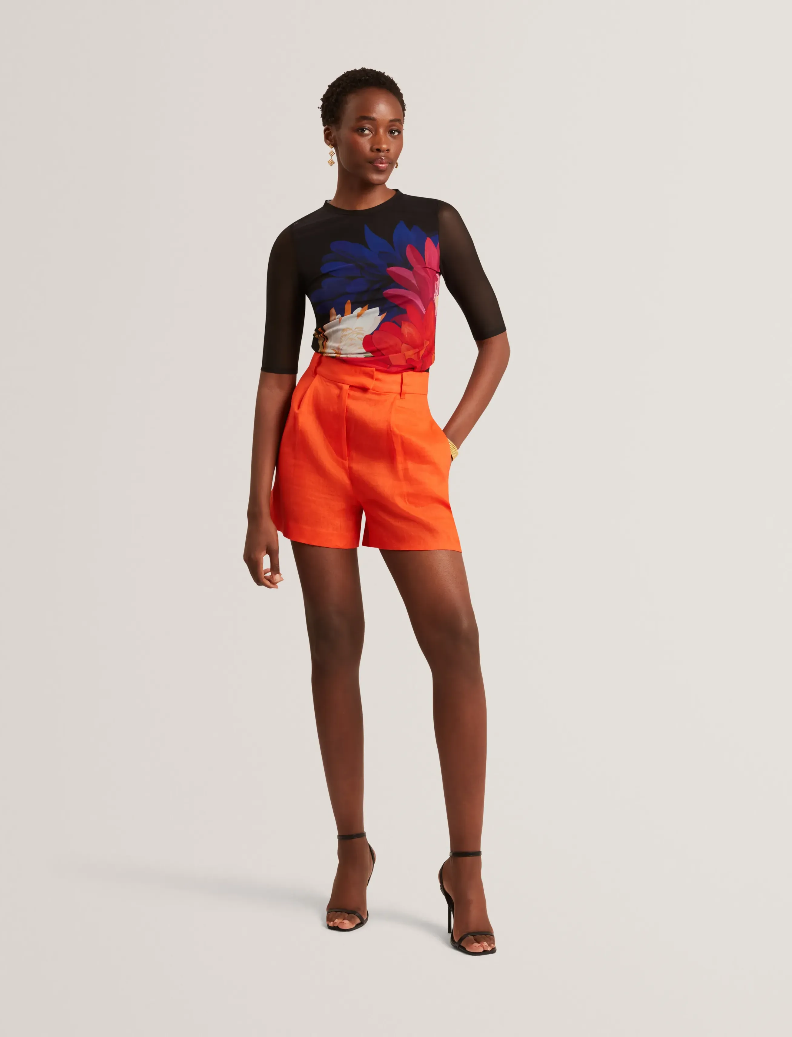 Ted Baker London Ilussa, XXS, T-shirts & Oberteile, Mehrfarbig/gemustert - Short-sleeved, Frauen