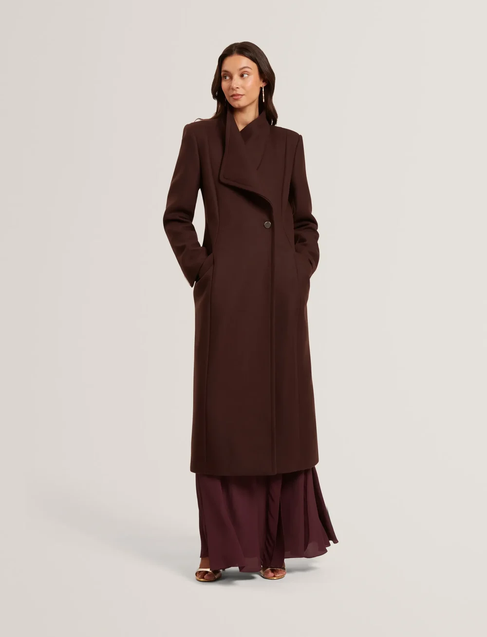 Ted Baker London - MINDEE - ullkappor - dk brown - 0