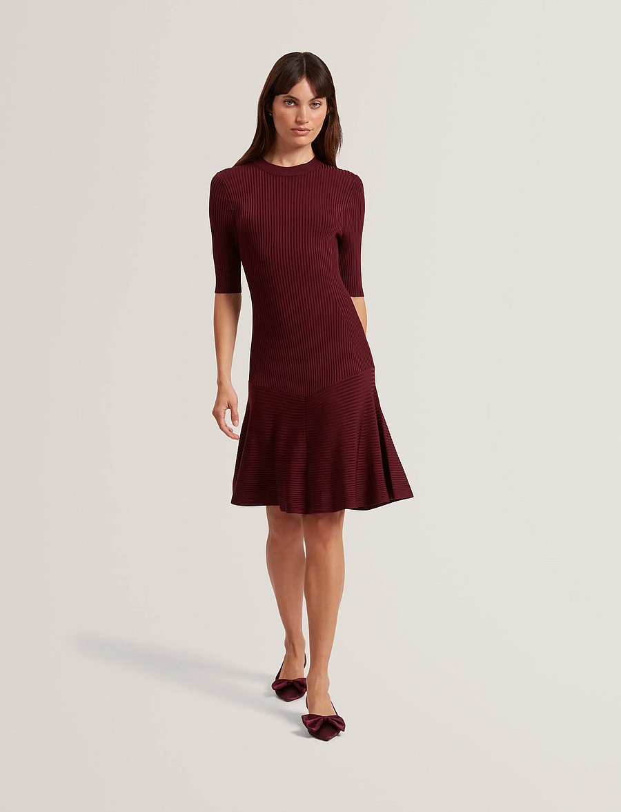 Ted Baker London - MAHRAA - trumpos suknelės - maroon - 5
