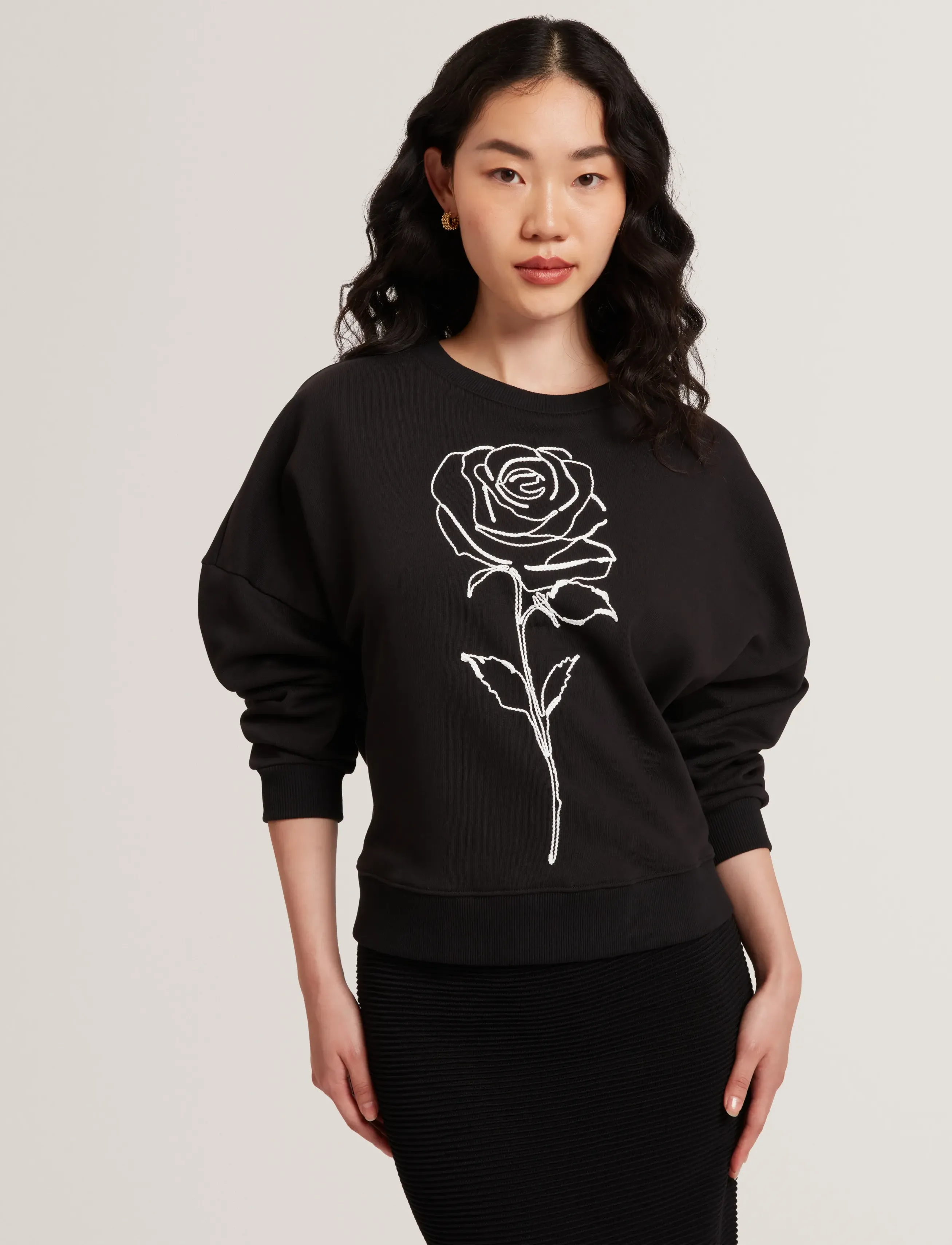 Ted Baker London Marssia, 40, Black, Sweatshirts & Hættetrøjer > Sweatshirts, Dame